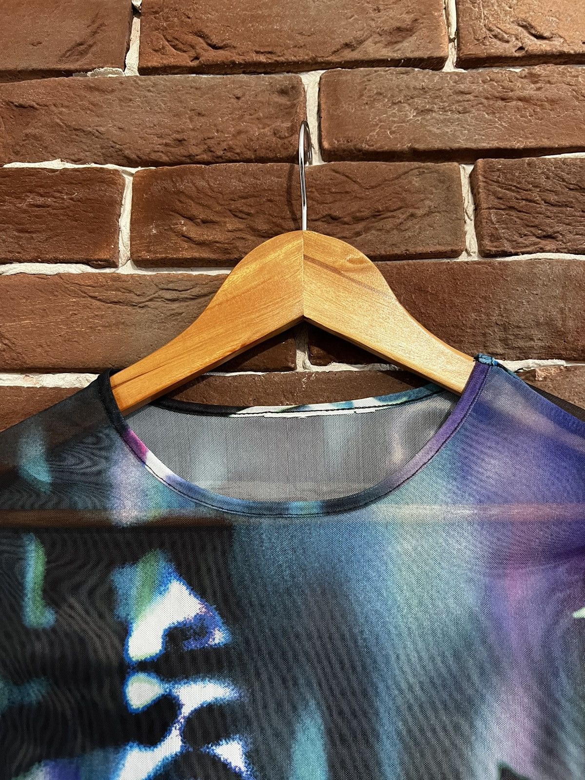 Jean Paul Gaultier Rare Vintage Psychodelic Y2K Mesh top like jean paul gaultie Size S / US 4 / IT 40 - 6 Thumbnail