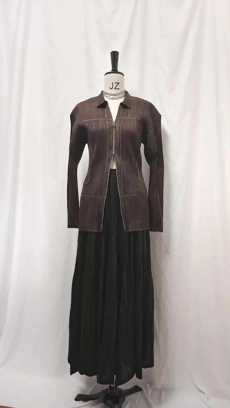 Issey Miyake Issey Miyake size:4 Brown vintage zipper right-shoulder de Size M / US 6-8 / IT 42-44 - 1 Thumbnail