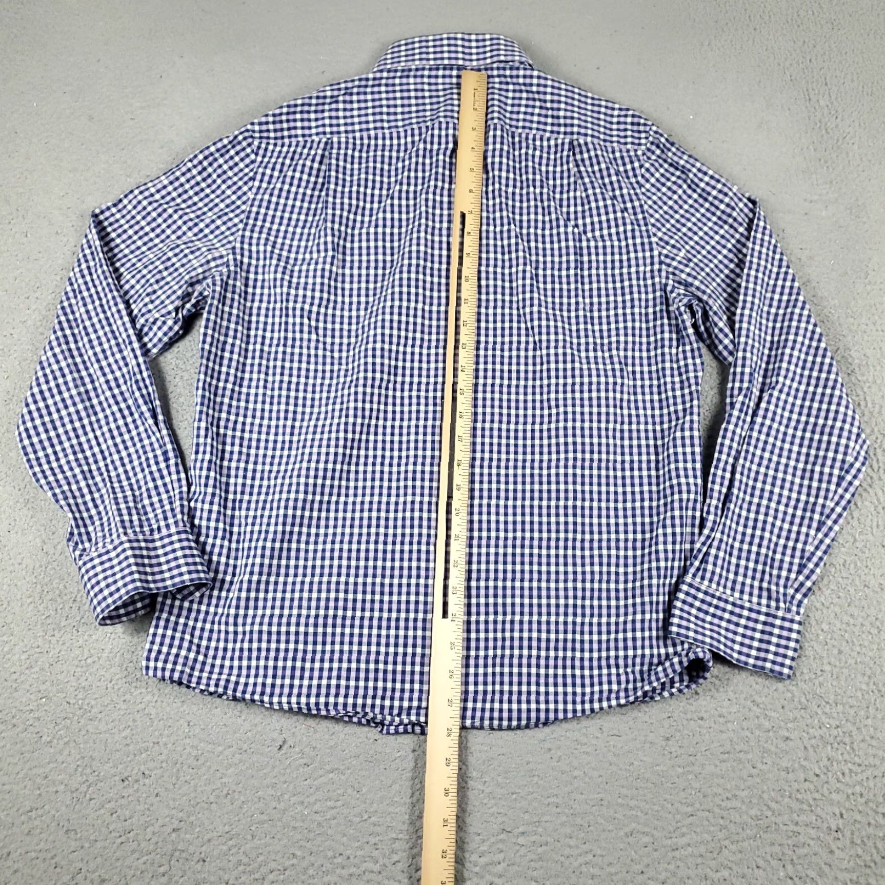 Tommy Hilfiger VINTAGE? No—Tommy Hilfiger Shirt Mens Large Blue Purple Check Casual Button Up Long Sleeve Size US L / EU 52-54 / 3 - 3 Thumbnail