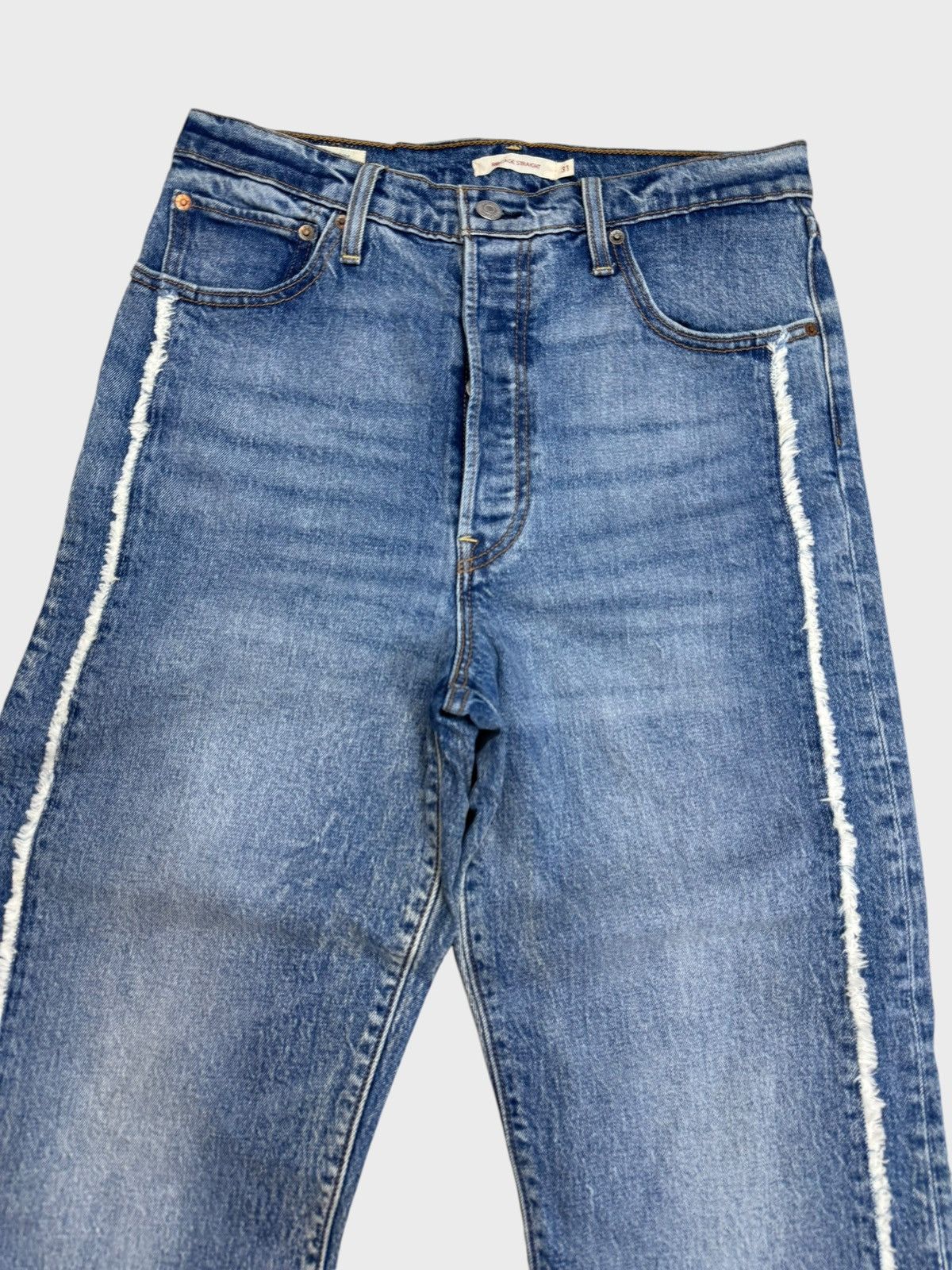 Levi's × Levi's Vintage Clothing Levi's 501 Ribcage Butterfly Button Reconstructed Jeans Size US 30 / EU 46 - 5 Thumbnail