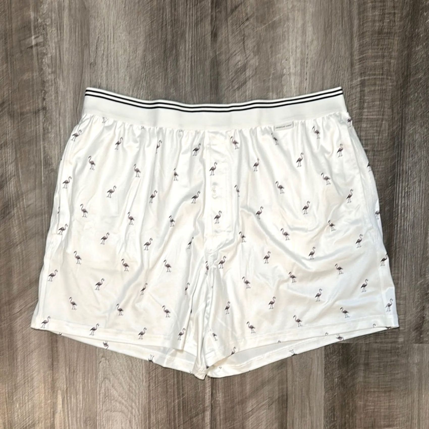 American Eagle Outfitters American Eagle Flamingo 4” Ultra Soft Pocket Boxer - Medium Men's Underwear White Boxer Shorts M Size 40R - 2 Thumbnail