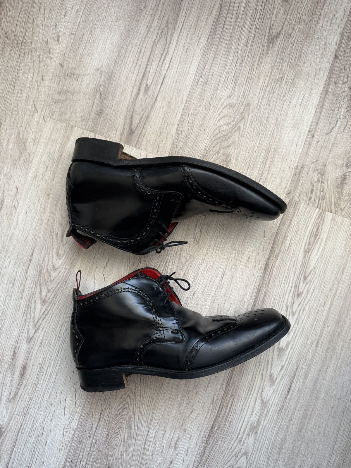 Jeffery West Jeffery West “Oldman” Black Leather Brogue Chukka Boots Size US 10 / EU 43 - 24 Thumbnail