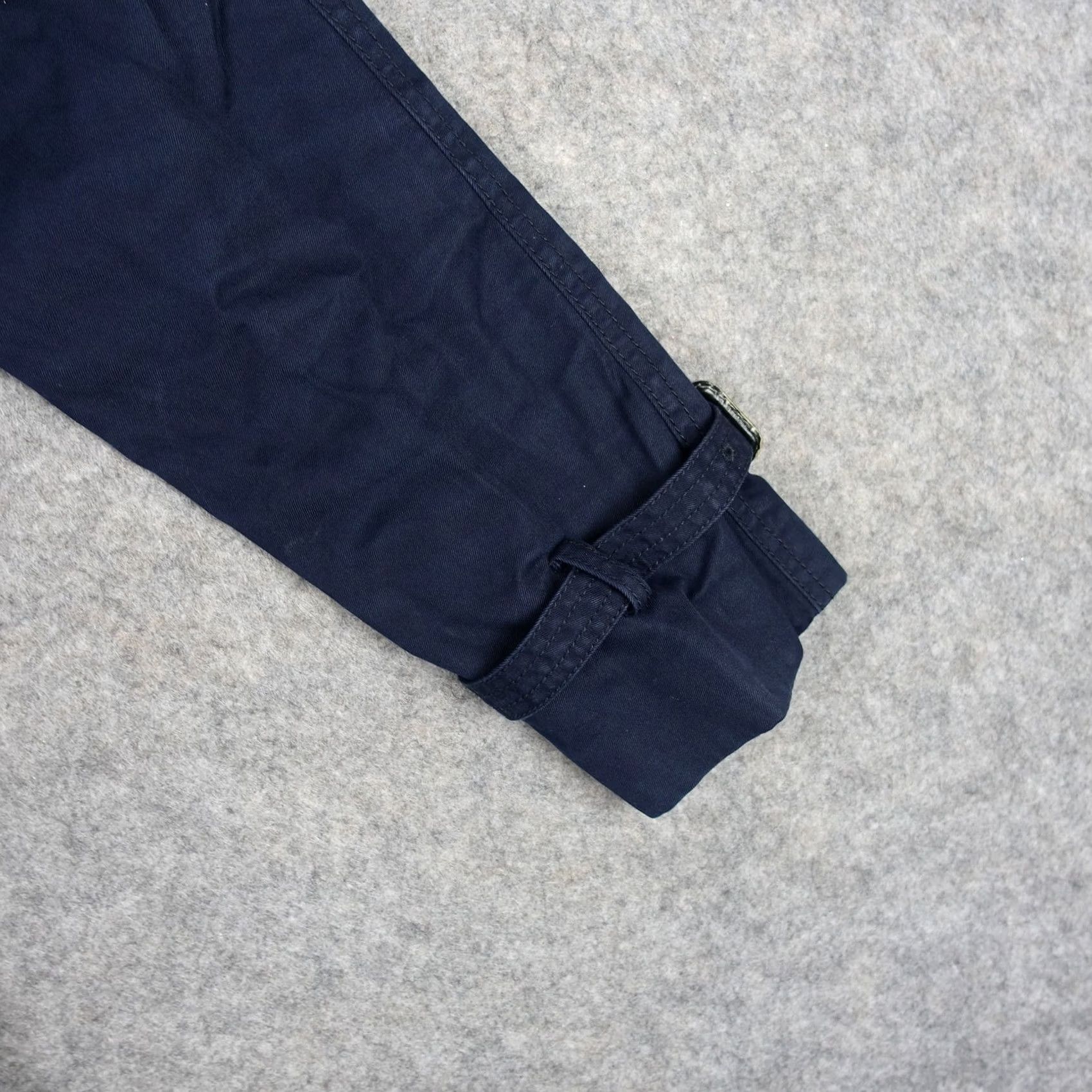 J.Crew VINTAGE? No — J.CREW Hooded Coat Parka Jacket Womens 6 Navy Blue Cotton Belted Buckle Trench Coat Size M / US 6-8 / IT 42-44 - 4 Thumbnail