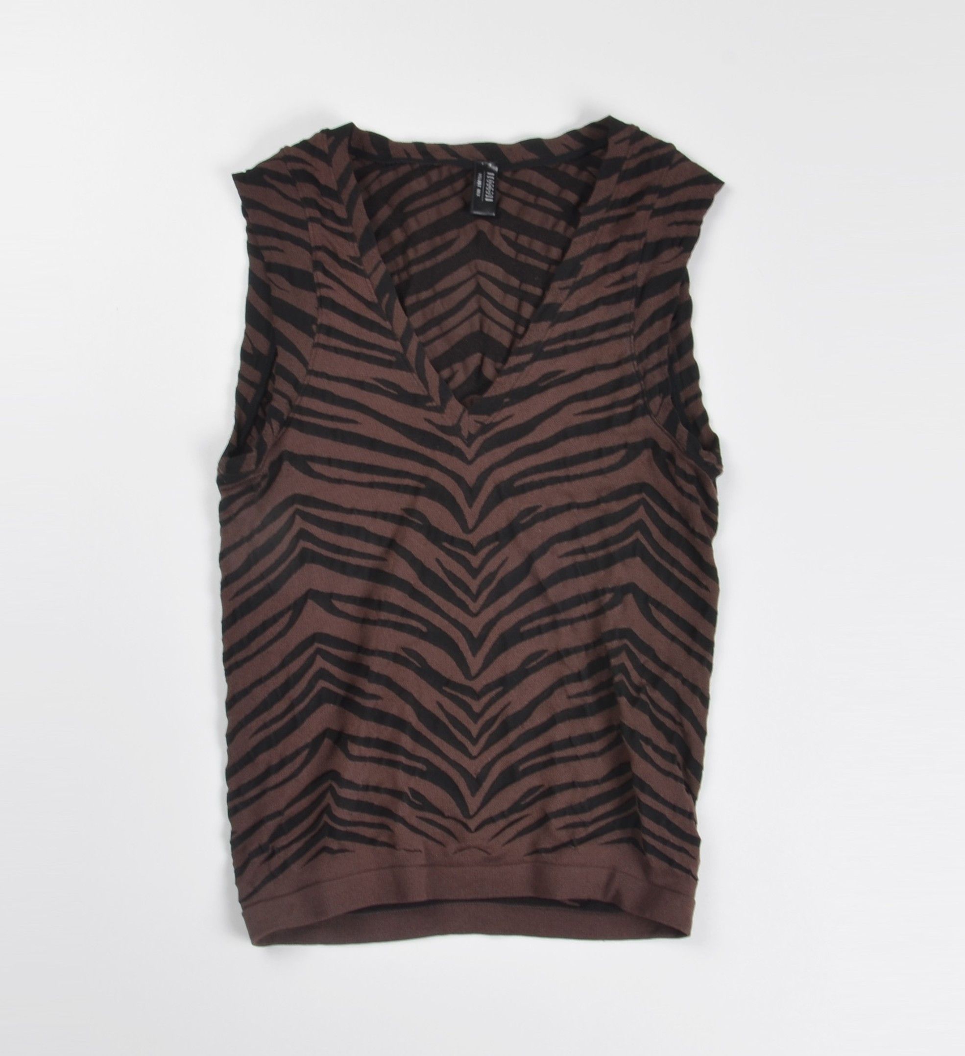 Wolford Wolford Velvet Mix Zebra Print V-Neck Tank Top Size M / US 6-8 / IT 42-44 - 3 Thumbnail