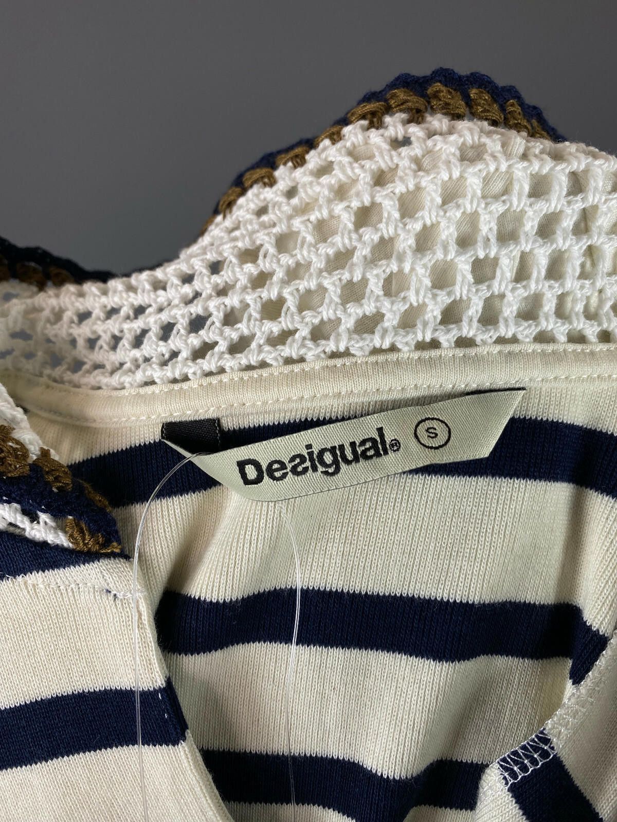 Desigual Desigual White Stripe Bodycon A-Line Dress Size S Size S / US 4 / IT 40 - 8 Thumbnail