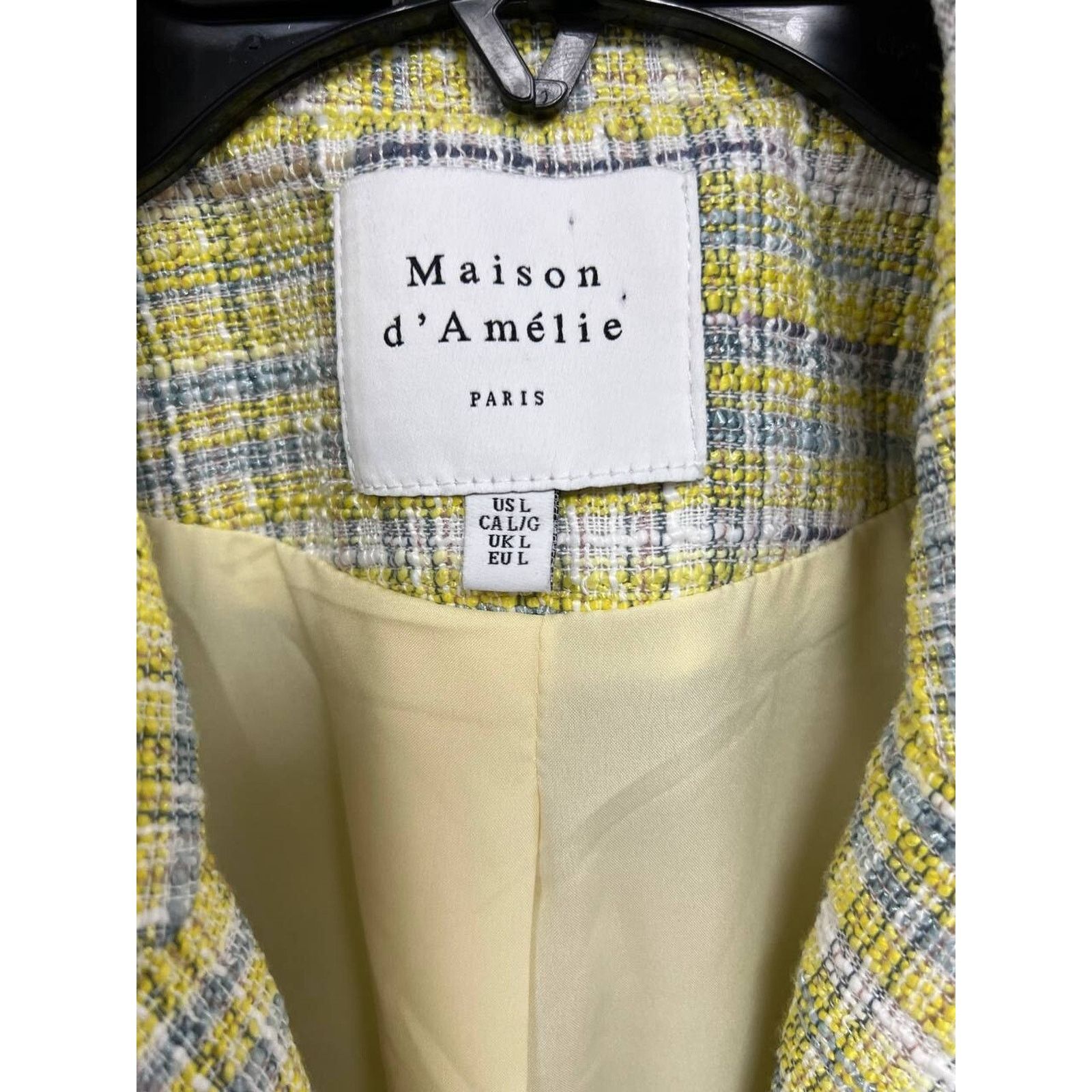 Maison Michel Maison d'Amelie Paris Short Sleeve Blazer Jacket L A000029 Size L / US 10 / IT 46 - 3 Thumbnail