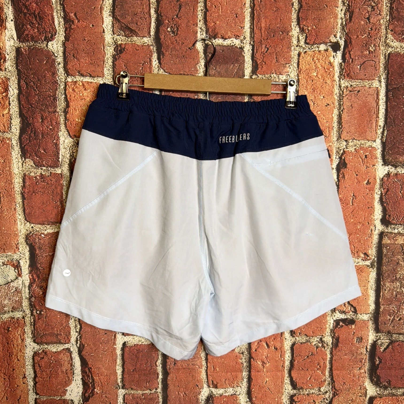 Vintage Freeballers Shorts Mens XL Blue Athletic Pockets Drawstring 7 Inseam Running Gym Training Lightweight Size US 36 / EU 52 - 4 Thumbnail