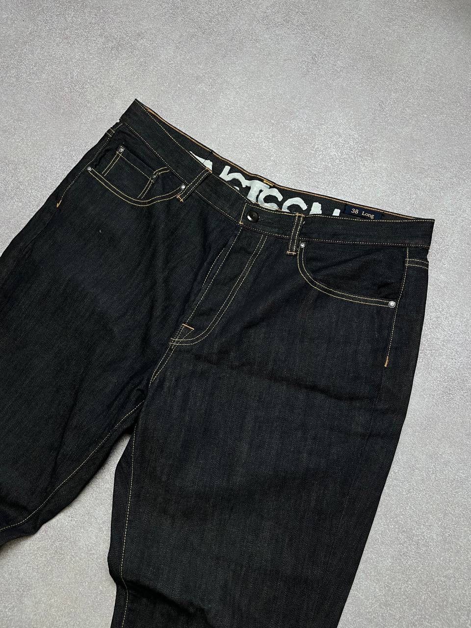 Japanese Brand × Vintage Vintage Skull Embroidery Baggy Japanese Baggy Jeans 38 Size US 38 / EU 54 - 4 Thumbnail