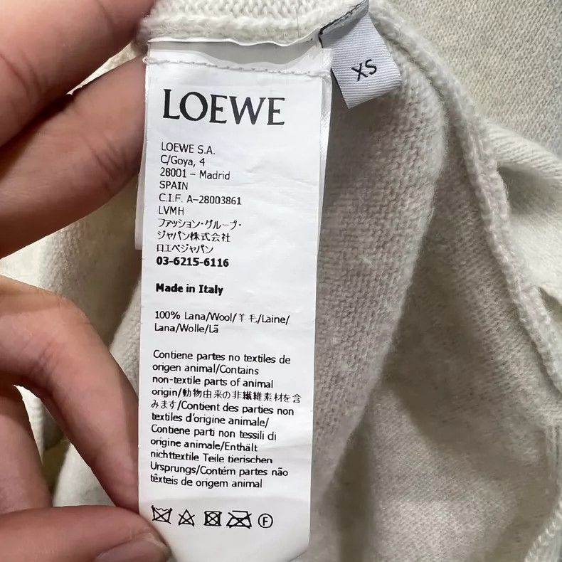 Loewe LOEWE White and gray wool sweater Size XS / US 0-2 / IT 36-38 - 4 Thumbnail