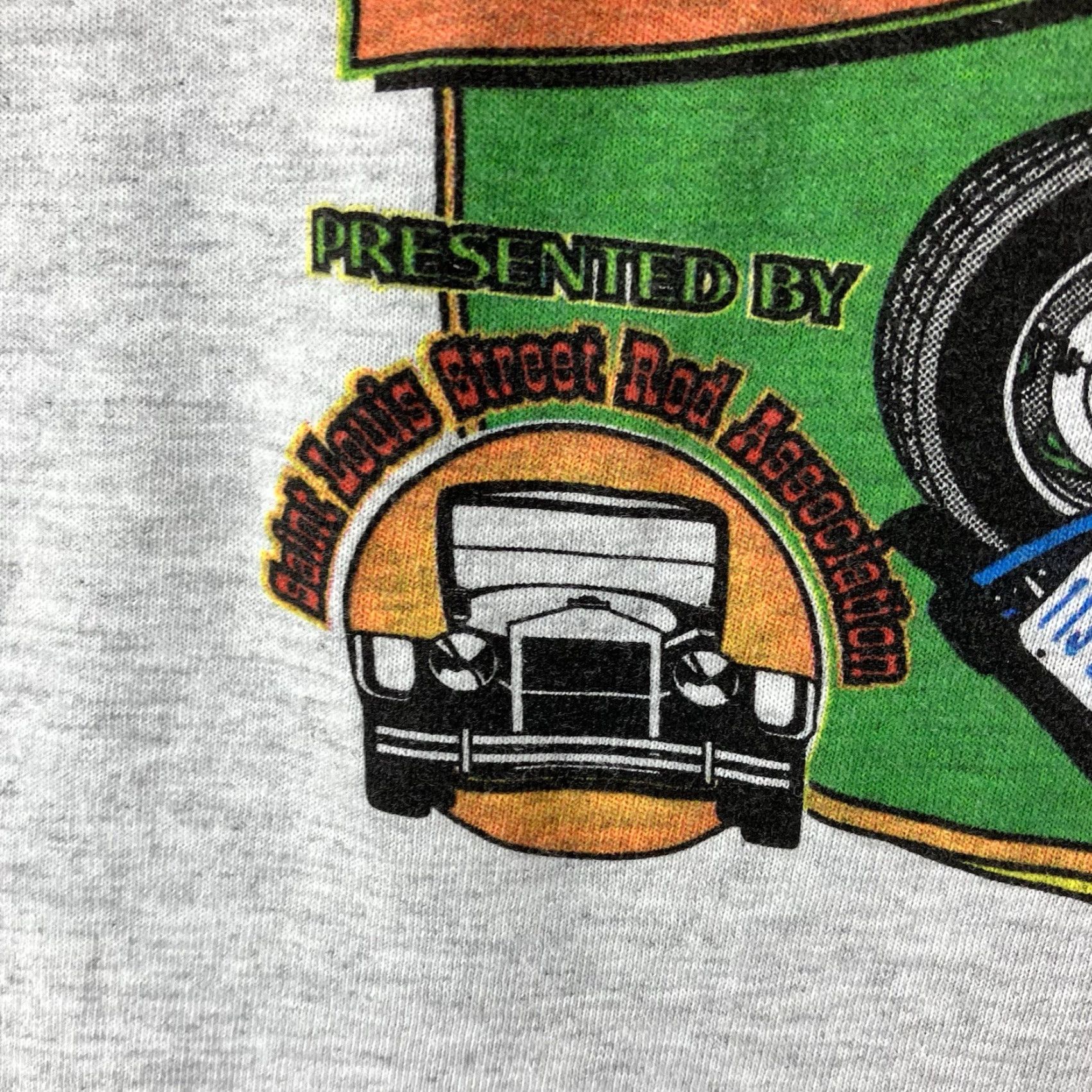 Jerzees Mens JERZEES T-Shirt Large St. Louis Street Rod Association's 2016 Logo Gray Cotton Polyester Crew Neck Short Sleeve Casual Size US L / EU 52-54 / 3 - 6 Thumbnail