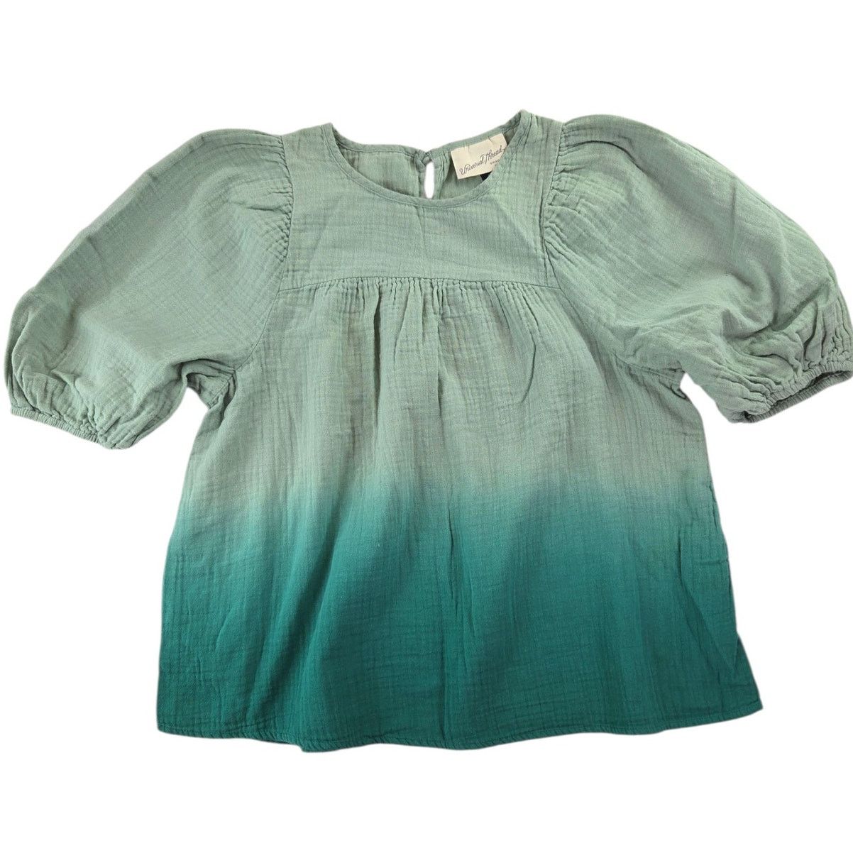 Other Universal Thread | Teal Ombre Gauzy Peasant Blouse | Size XS Size XS / US 0-2 / IT 36-38 - 1 Thumbnail