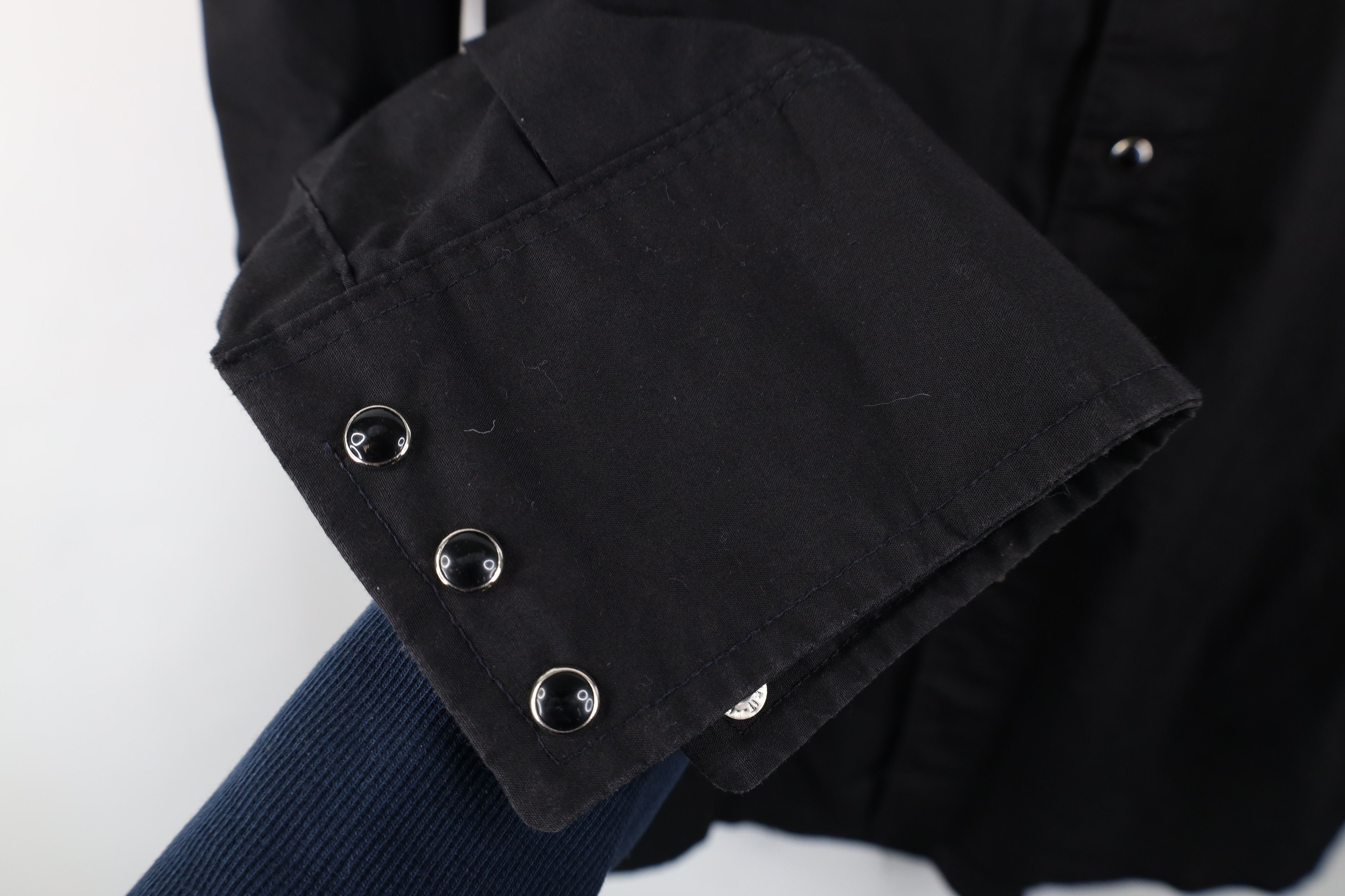 Wrangler Vintage 90s Wrangler Cowboy Snap Button Shirt Black USA Size US M / EU 48-50 / 2 - 10 Thumbnail
