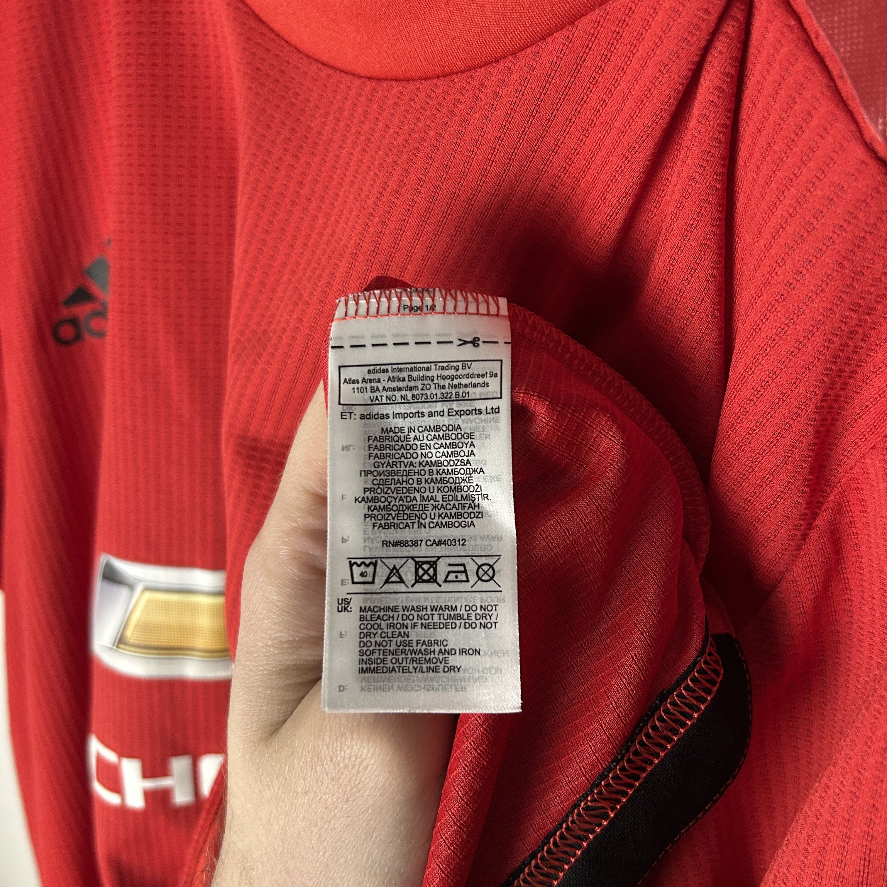 Adidas Manchester United 19/20 Fred #17 Adidas Jersey Size US XXL / EU 58 / 5 - 11 Thumbnail