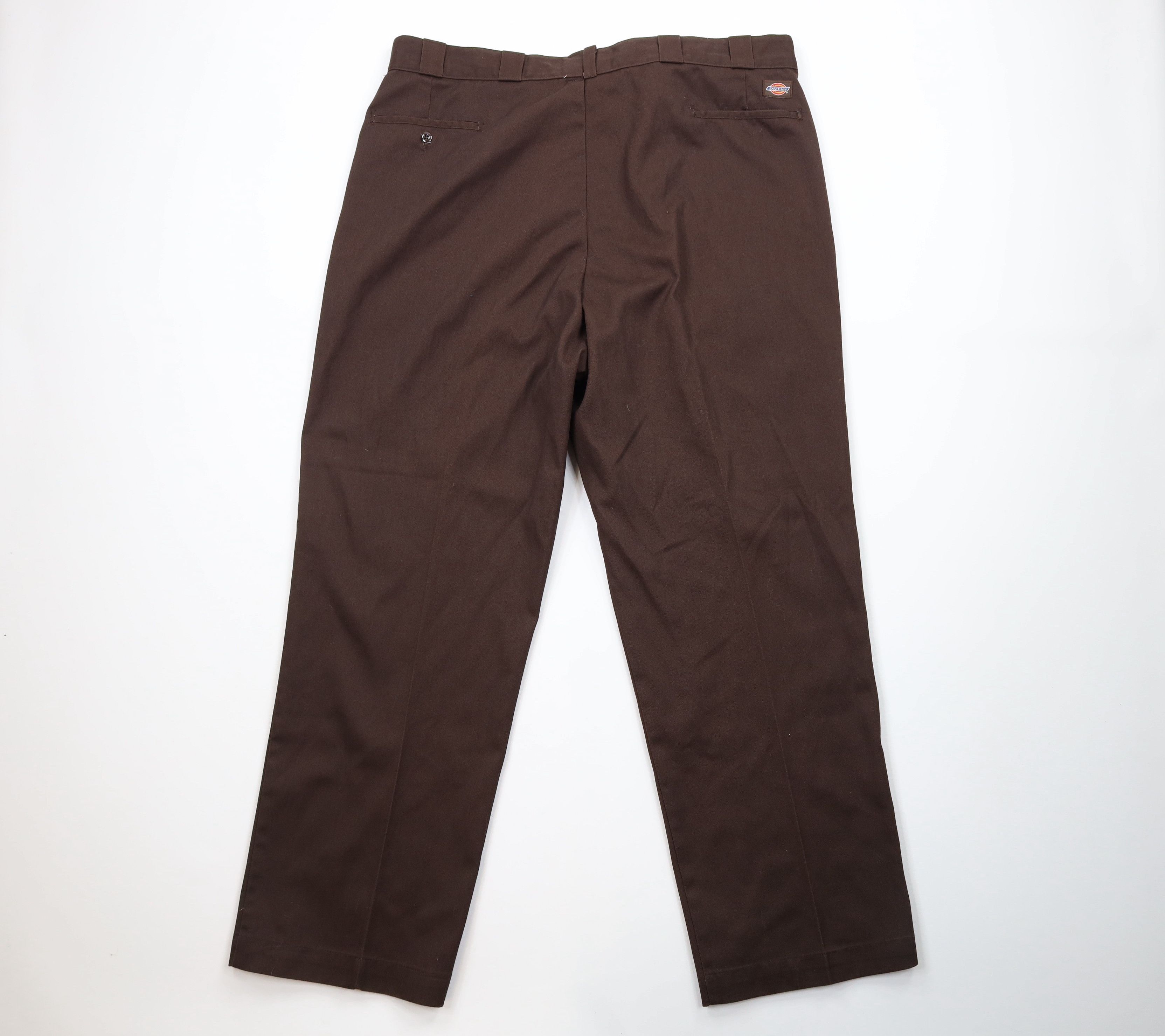 Dickies × Vintage Vintage 70s Dickies Wide Leg Work Mechanic Pants Brown USA Size US 44 / EU 60 - 8 Thumbnail