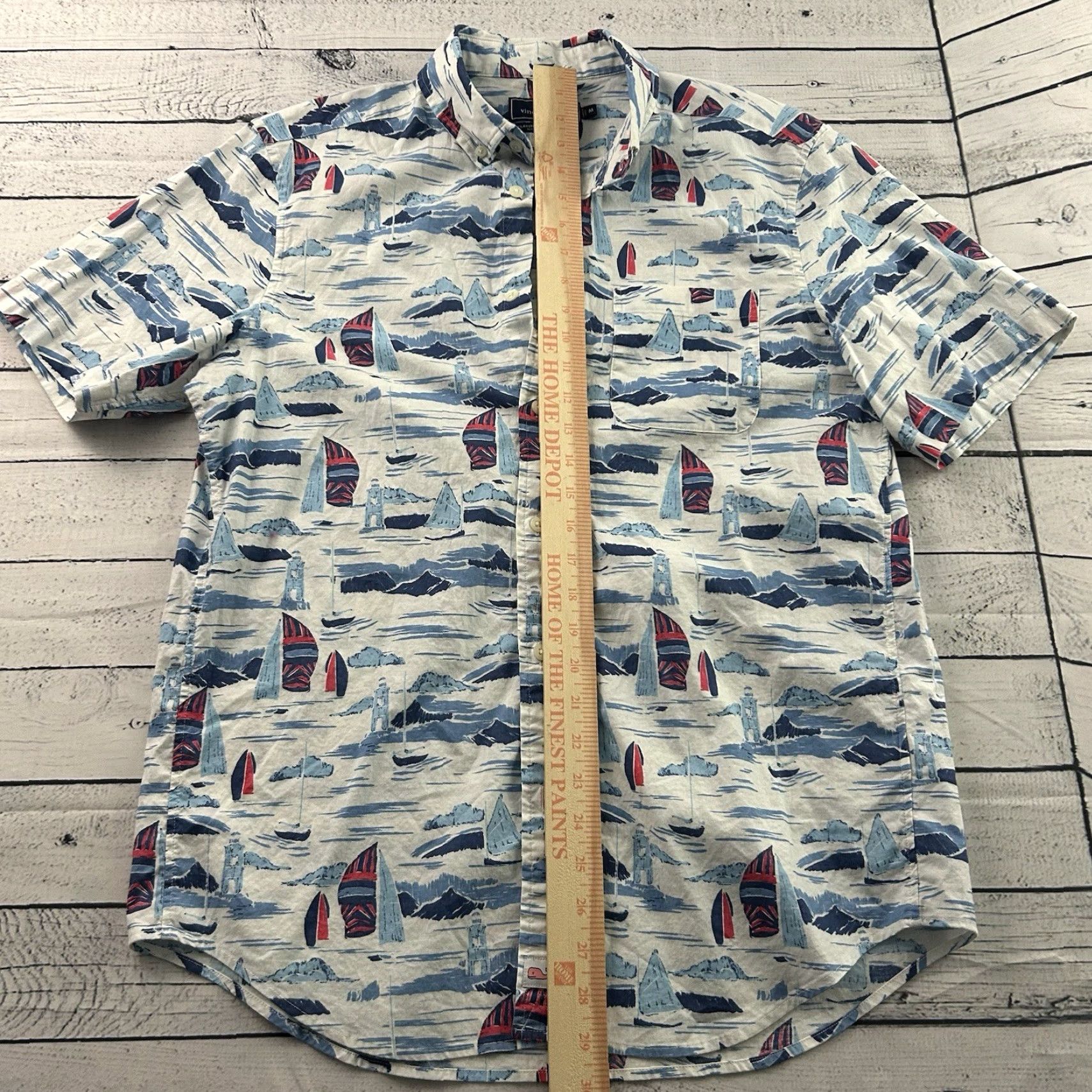 Vineyard Vines VINEYARD VINES Classic Murray Sailboat Short Sleeve Button Front Shirt M Men's Multicolor Sailboat Shirt Size US M / EU 48-50 / 2 - 3 Thumbnail