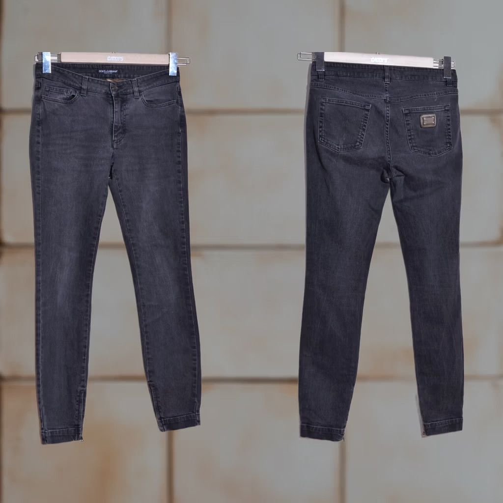 Dolce & Gabbana Dolce & Gabbana Jeans Audrey Grey Skinny Ankle Zip Size 40 Womens Slim Regular 29.5in 75cm 37.8in Grey Size 27" / US 4 / IT 40 - 1 Thumbnail