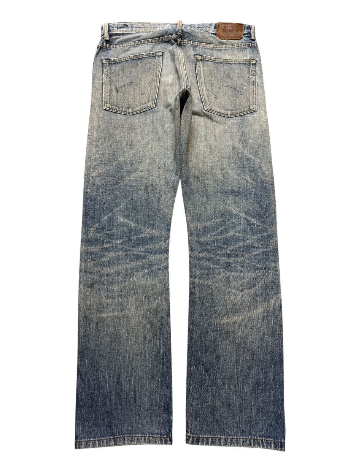 Edwin Vintage 90s Japan Edwin Selvedge Blue Faded Wash Straight Size US 33 - 2 Thumbnail