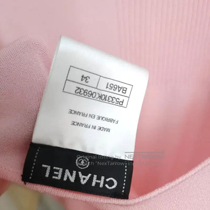 Chanel Chanel Pink Logo Short Sleeve Top . Size XS / US 0-2 / IT 36-38 - 4 Thumbnail
