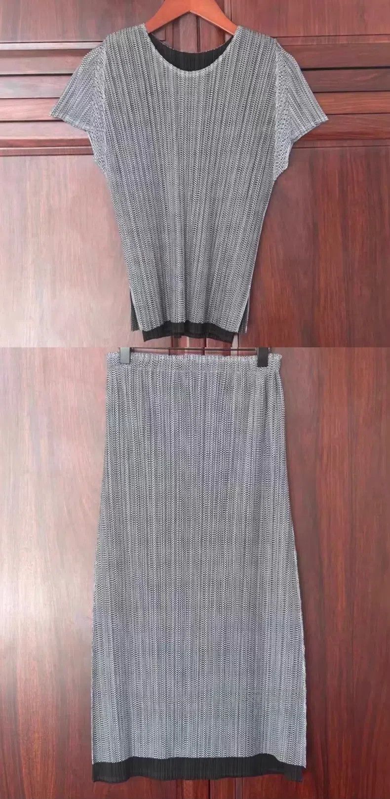 Issey Miyake Issey Miyake Gray and Black Color-block Double-layer Short Size L / US 10 / IT 46 - 1 Thumbnail