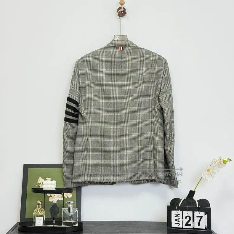 Thom Browne Thom Browne Plaid Wool Jacket Size US XL / EU 56 / 4 - 2 Thumbnail