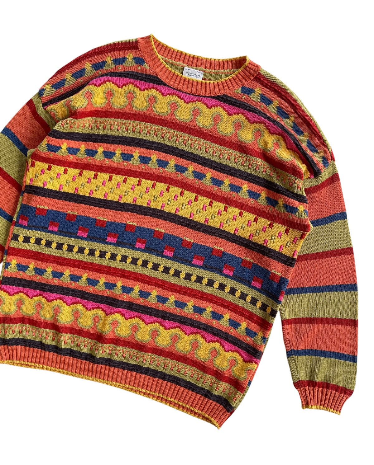 United Colors Of Benetton United Colors Of Benetton Multicolor Knit Sweater Oversize Size M / US 6-8 / IT 42-44 - 6 Thumbnail