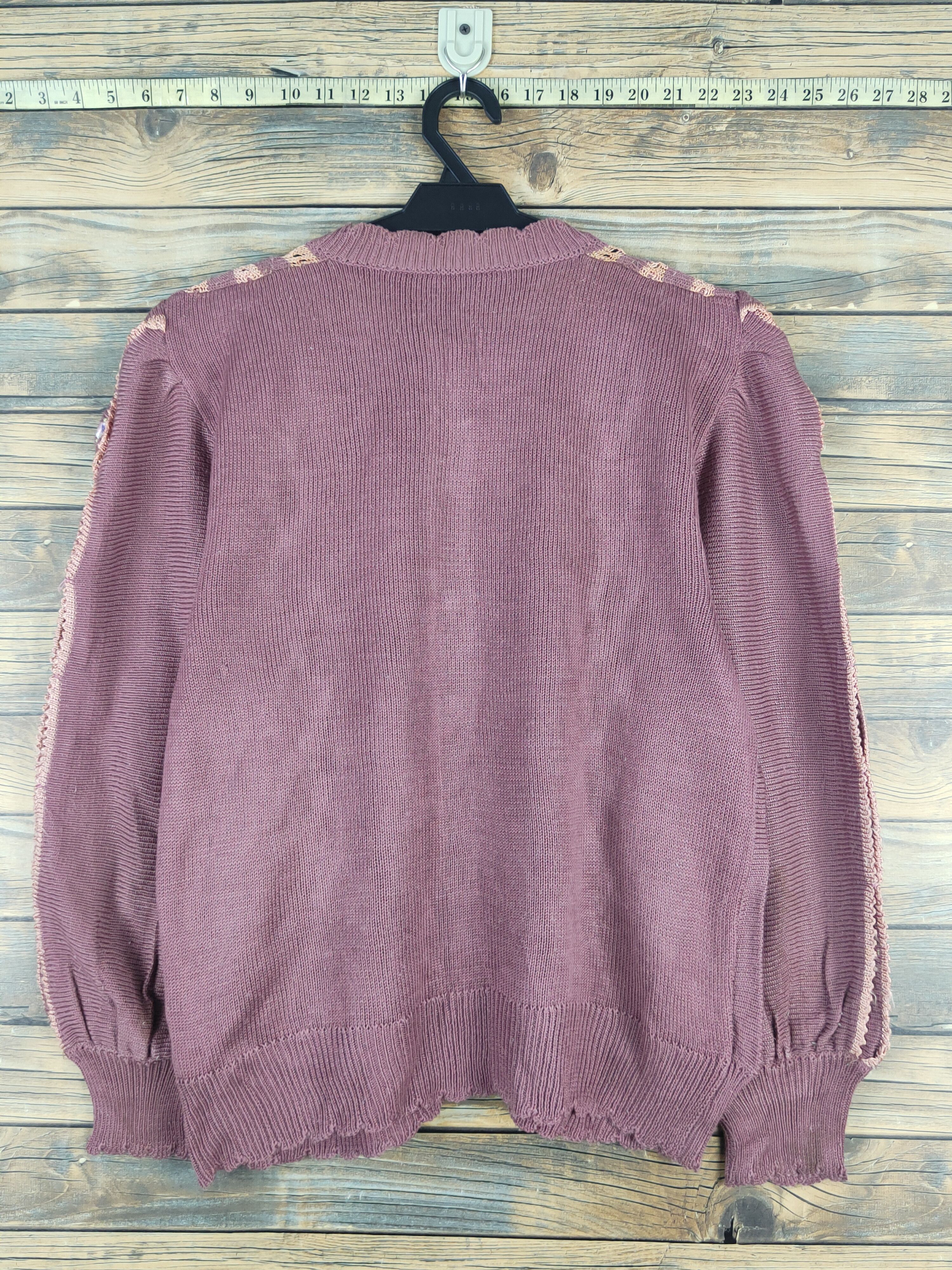 Aran Isles Knitwear Japan vintage Pink Knitwear Cardigan #W1094 Size L / US 10 / IT 46 - 7 Thumbnail