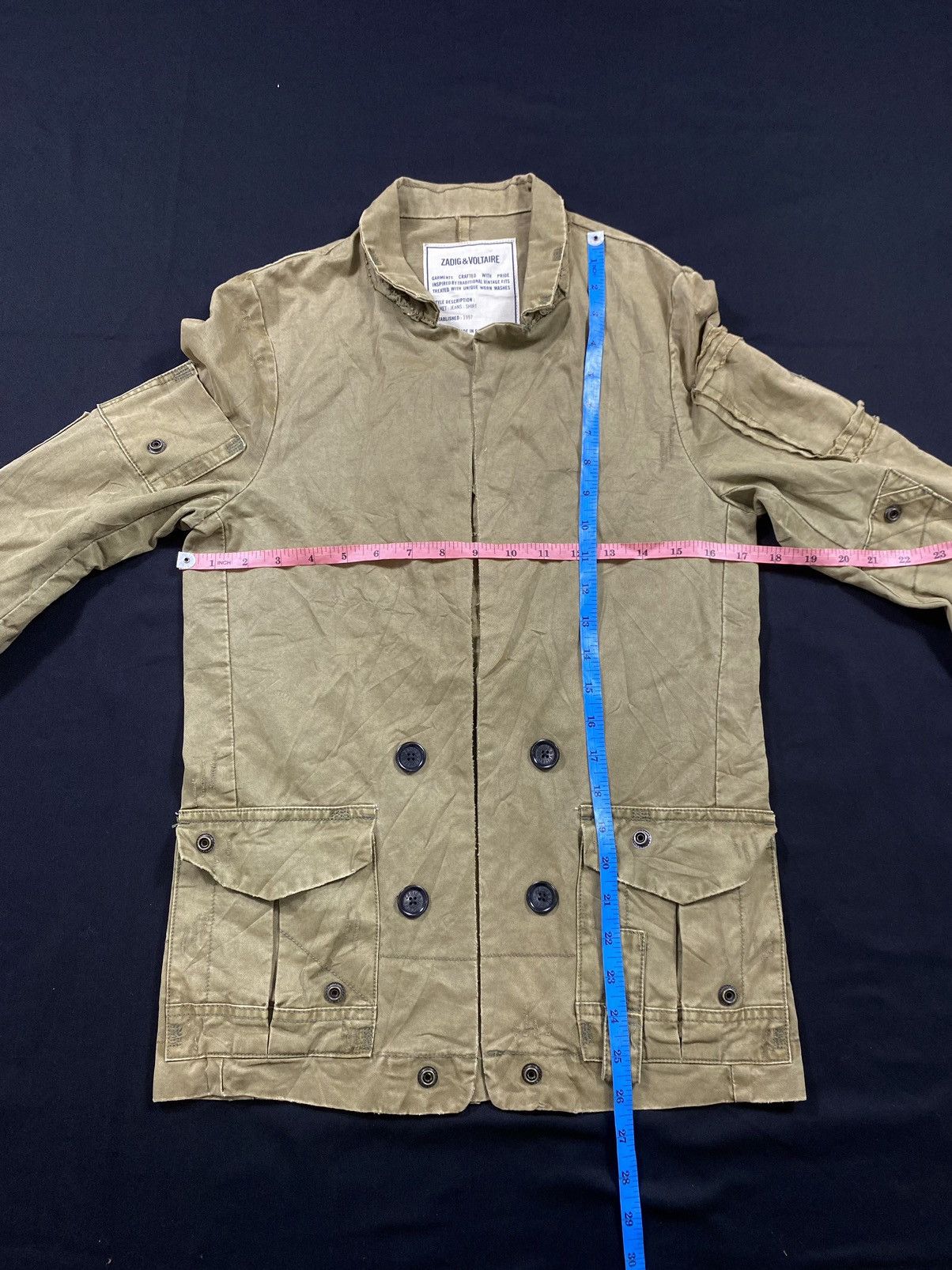 20471120 Japanese Military Jacket Punk Distressed Taxi Driver Style Size US M / EU 48-50 / 2 - 16 Thumbnail