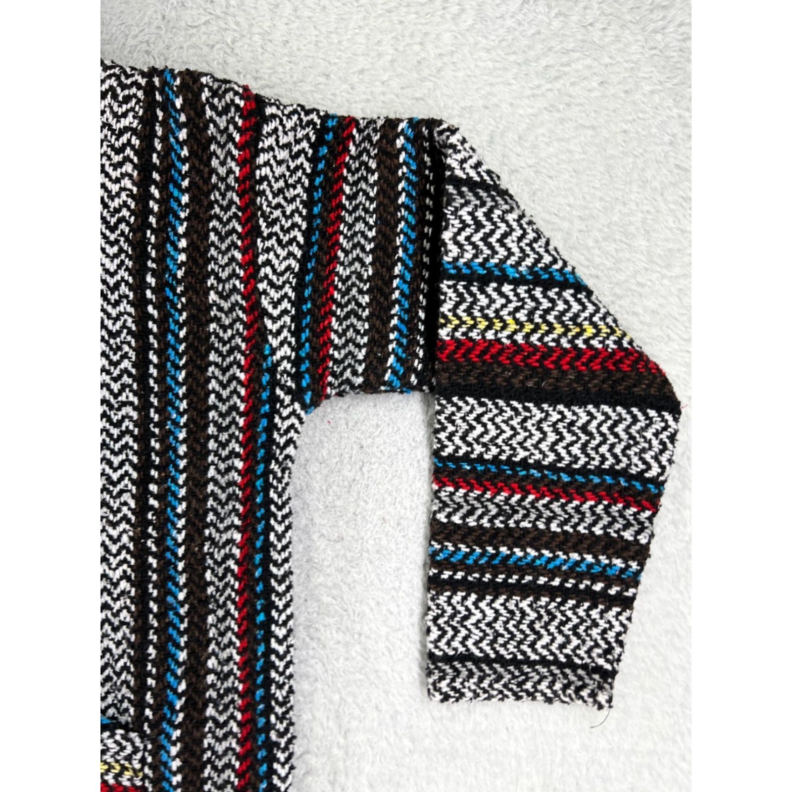 Vintage Knotts Baja Hoodie Men Small Gray Blue Acrylic Drug Rug Mexico Poncho Hoodie Pullover Casual Size US S / EU 44-46 / 1 - 4 Thumbnail