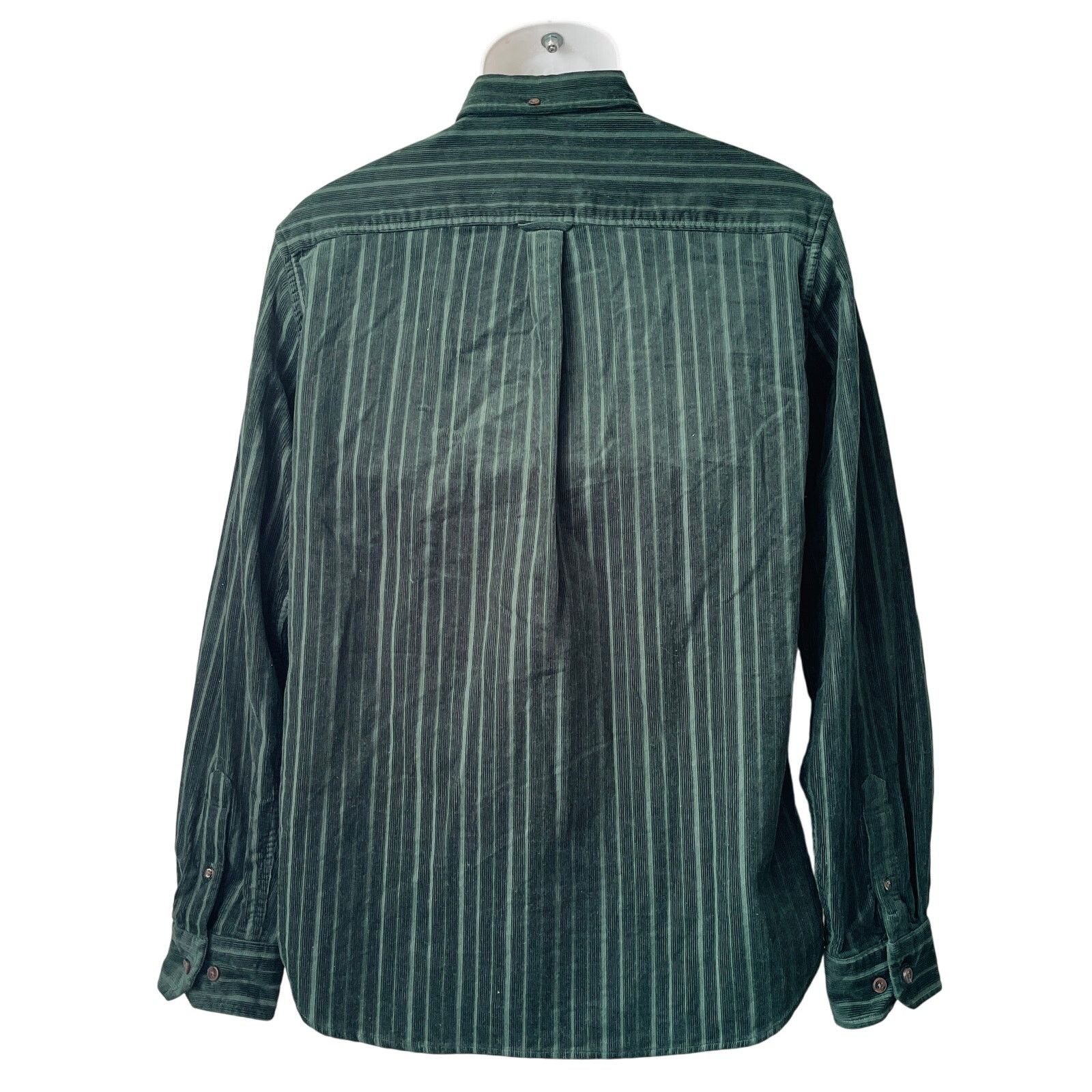 Ben Sherman Ben Sherman Classic Fit Dark Green Cord Stripe Shirt Size M Size US M / EU 48-50 / 2 - 4 Thumbnail