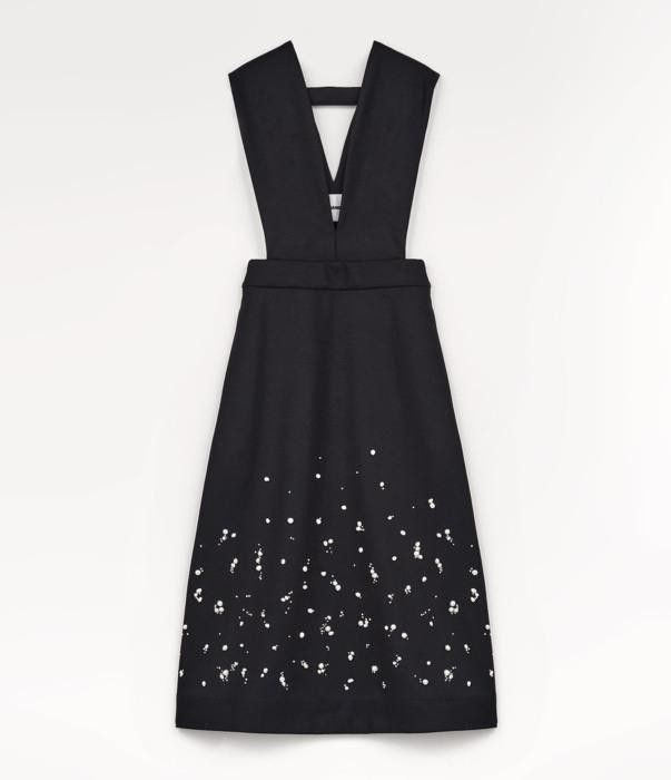 Jil Sander o1w1db10825 V Neck Dress in Black Size S / US 4 / IT 40 - 1 Thumbnail