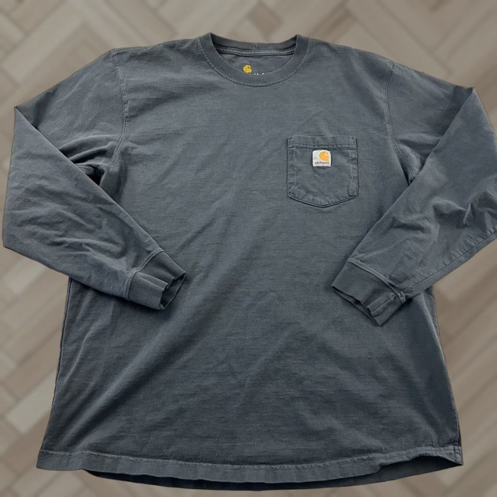 Carhartt Carhartt K126 Original Fit Heavyweight Long Sleeve T Shirt Mens XL Blue Size US XL / EU 56 / 4 - 1 Thumbnail
