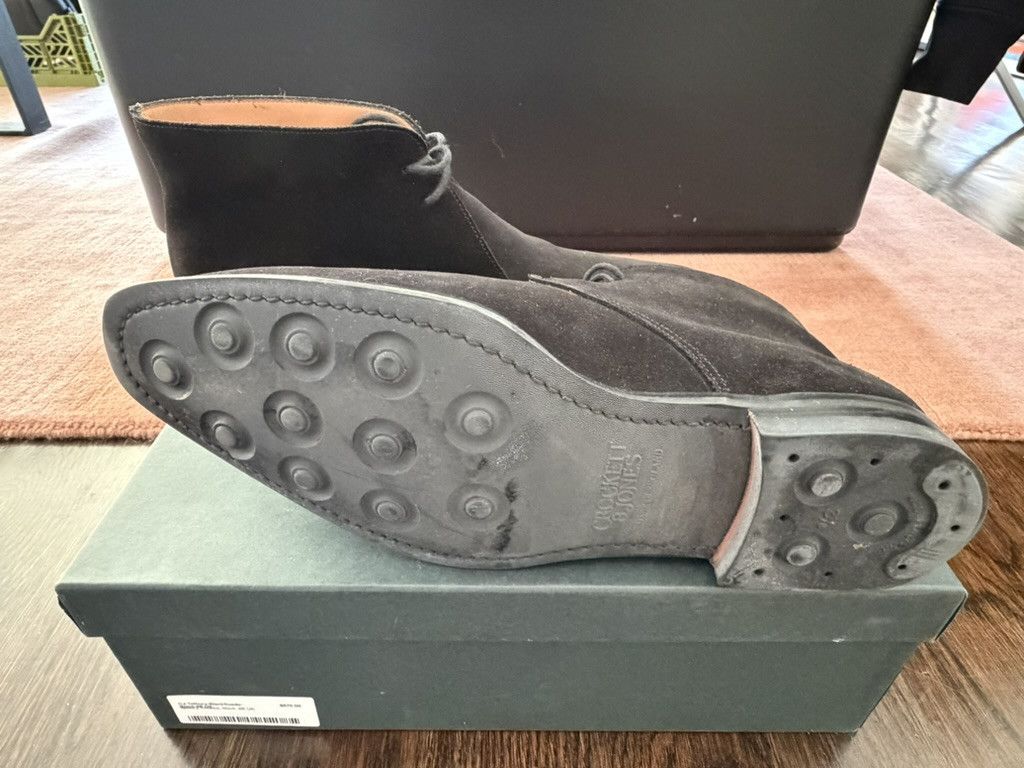 Crockett & Jones Tetbury - Black Seude Size 8E Size US 9 / EU 42 - 5 Thumbnail