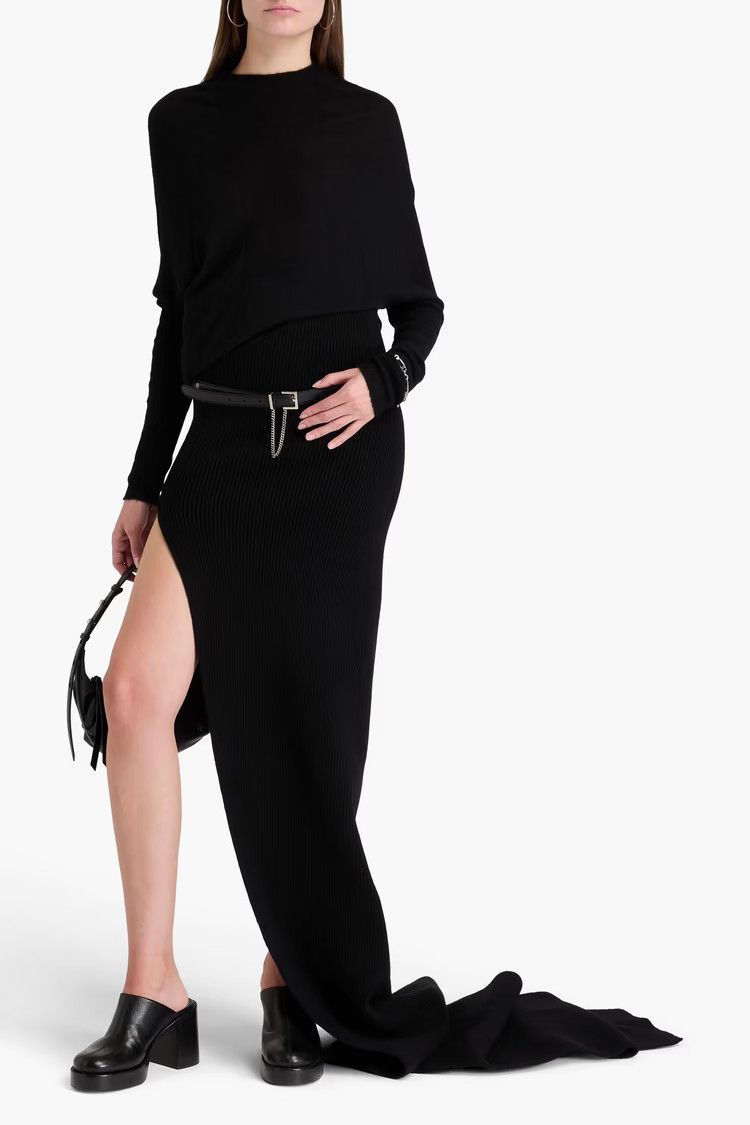 Rick Owens o1y0126 Maxi Skirt in Black Size 26" / US 2 / IT 38 - 2 Thumbnail