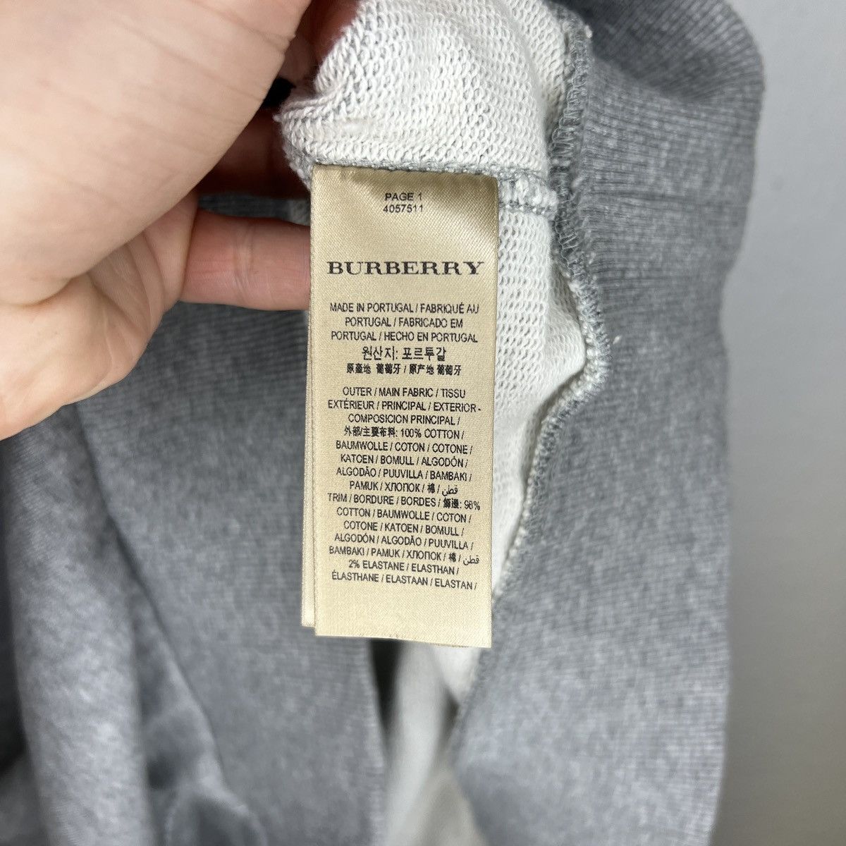 Burberry × Designer Burberry Long Sweatshirt Dress Grey Big Spellout Logo Size S / US 4 / IT 40 - 9 Thumbnail