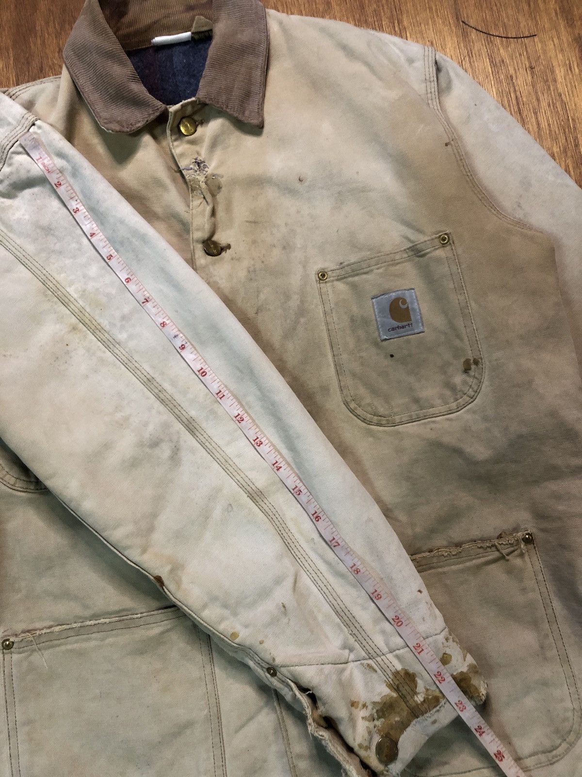 Carhartt Vintage Distressed Carhartt Detroit Jacket Size US L / EU 52-54 / 3 - 21 Thumbnail