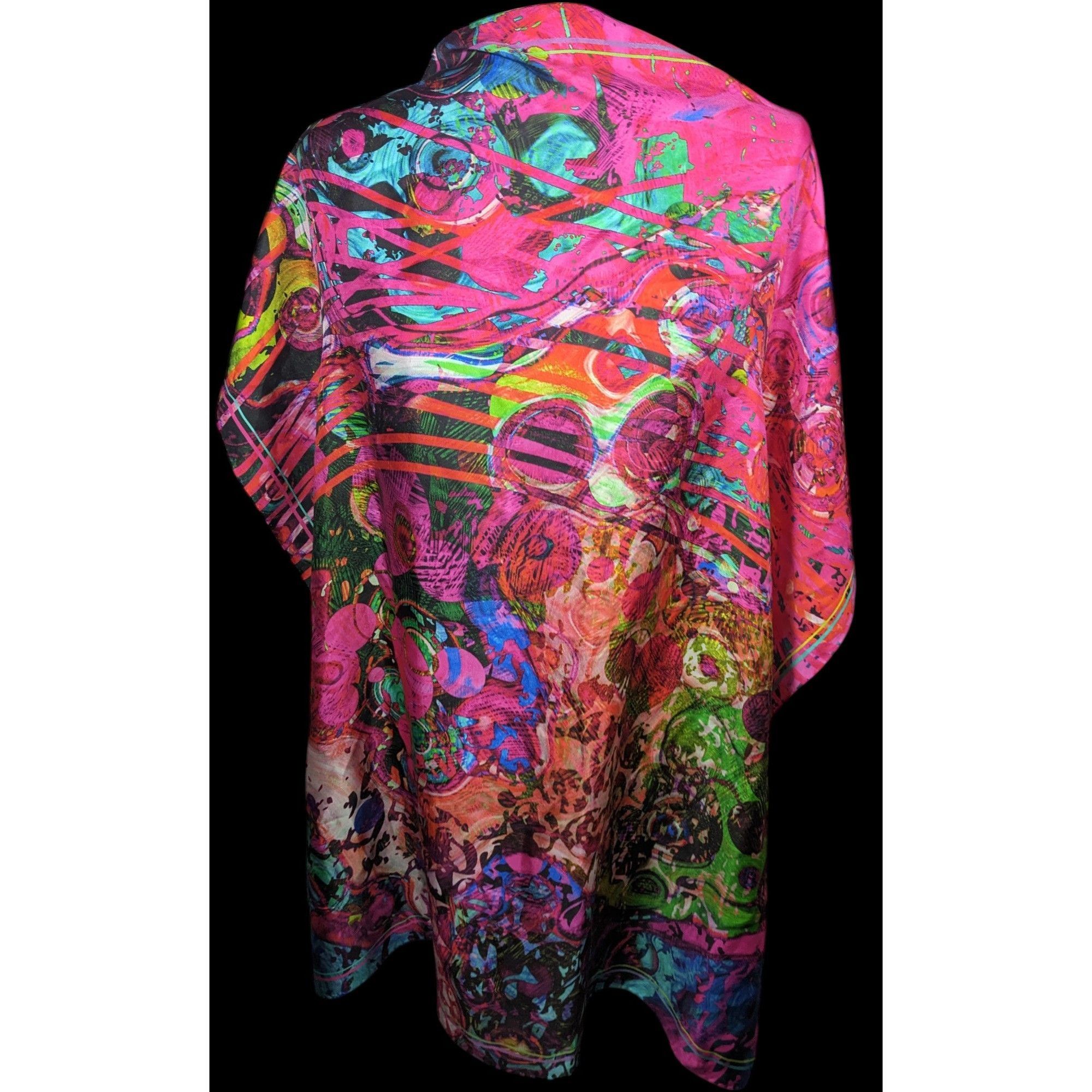 Other Lorenzo Vittani Bright Rainbow Abstract Square Scarf Size ONE SIZE - 1 Thumbnail