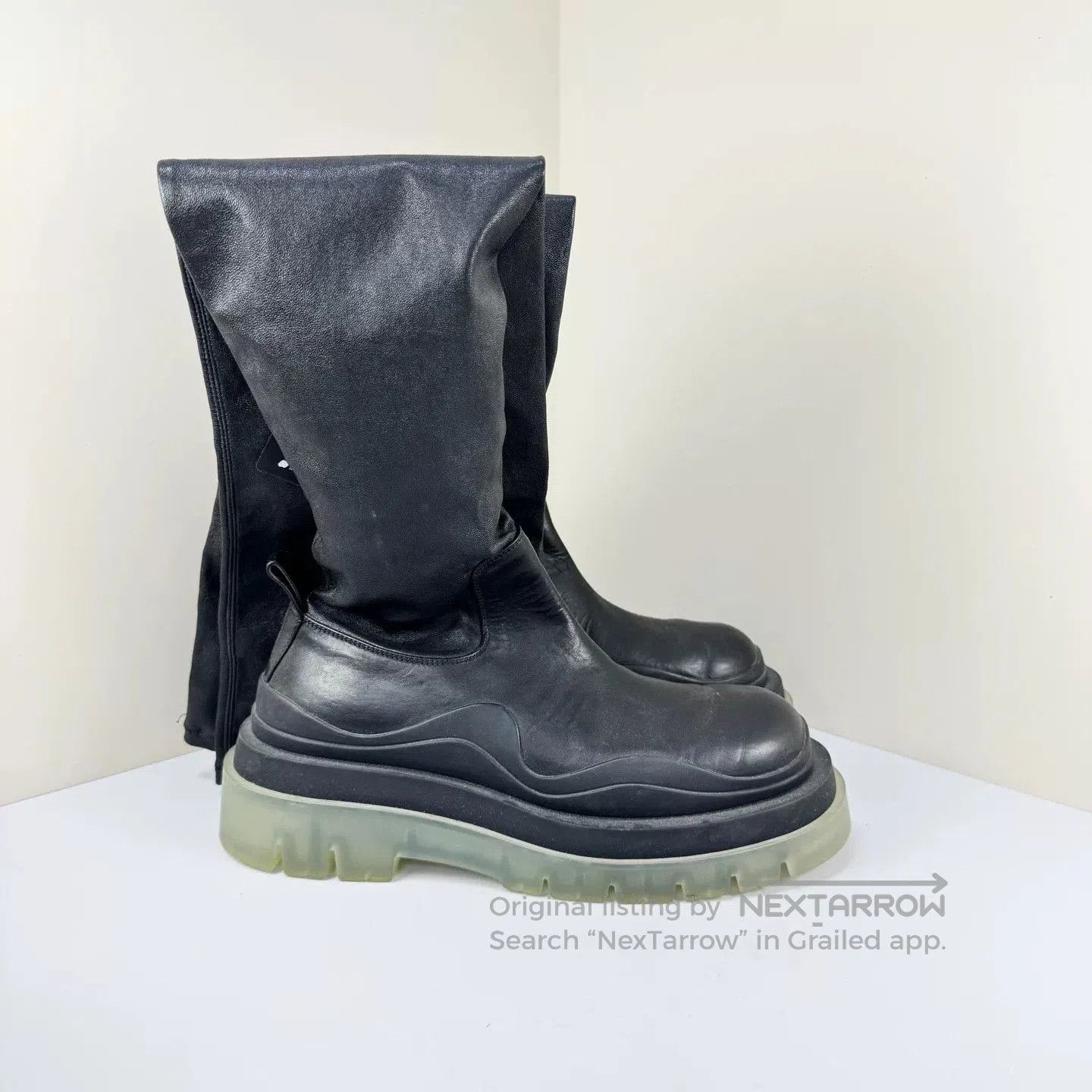 Bottega Veneta Bottega Veneta Lambskin Over-the-Knee Boots. Size US 7 / IT 37 - 4 Thumbnail