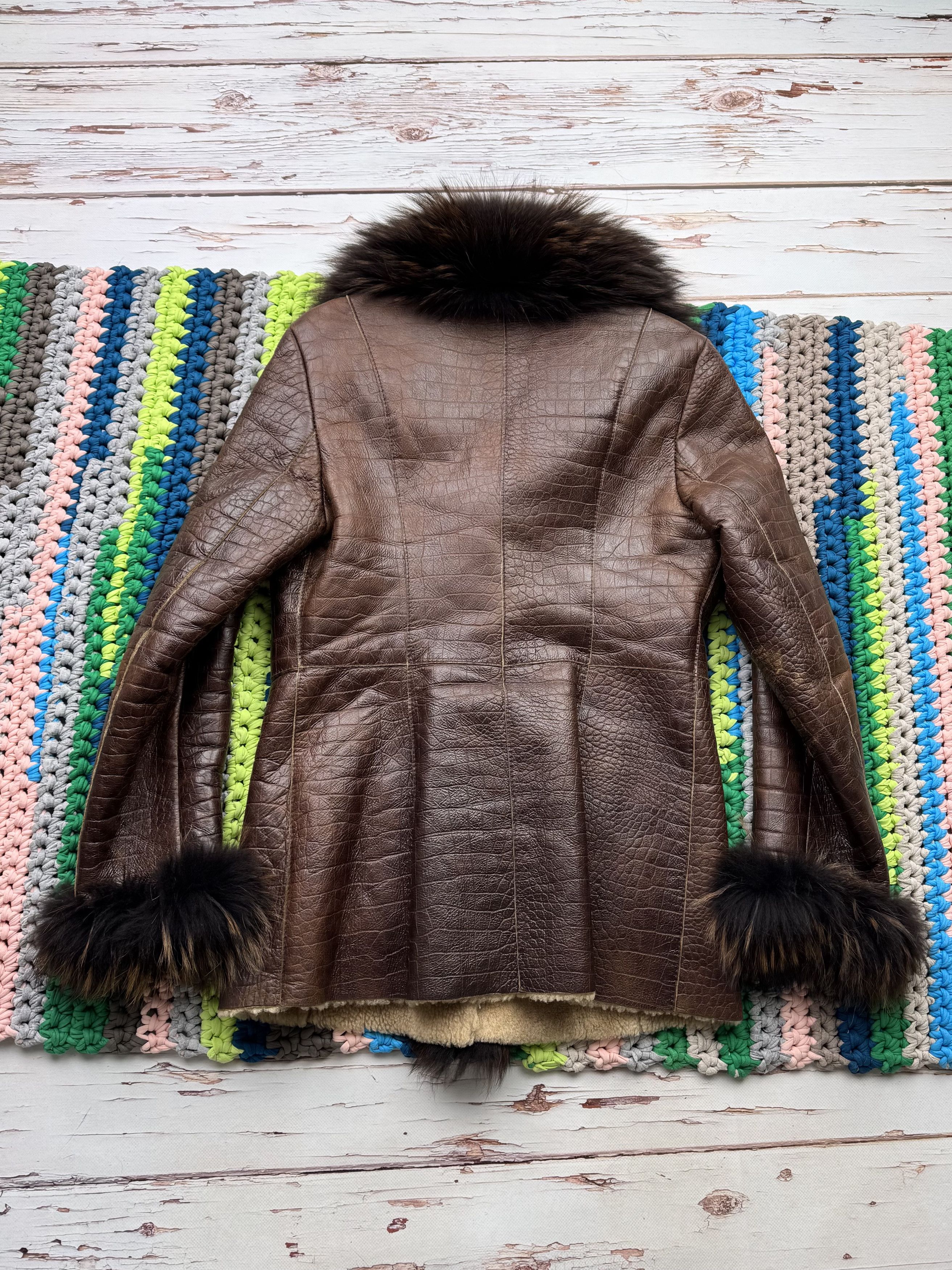 Japanese Brand Vintage Real Sheepskin Coat With Real Fur Details (V212)D15 Size M / US 6-8 / IT 42-44 - 6 Thumbnail