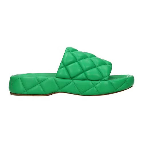 image of Bottega Veneta Ob1O1E0324 Slippers In Green / Parakeet in Green/Parakeet, Men's (Size 9)
