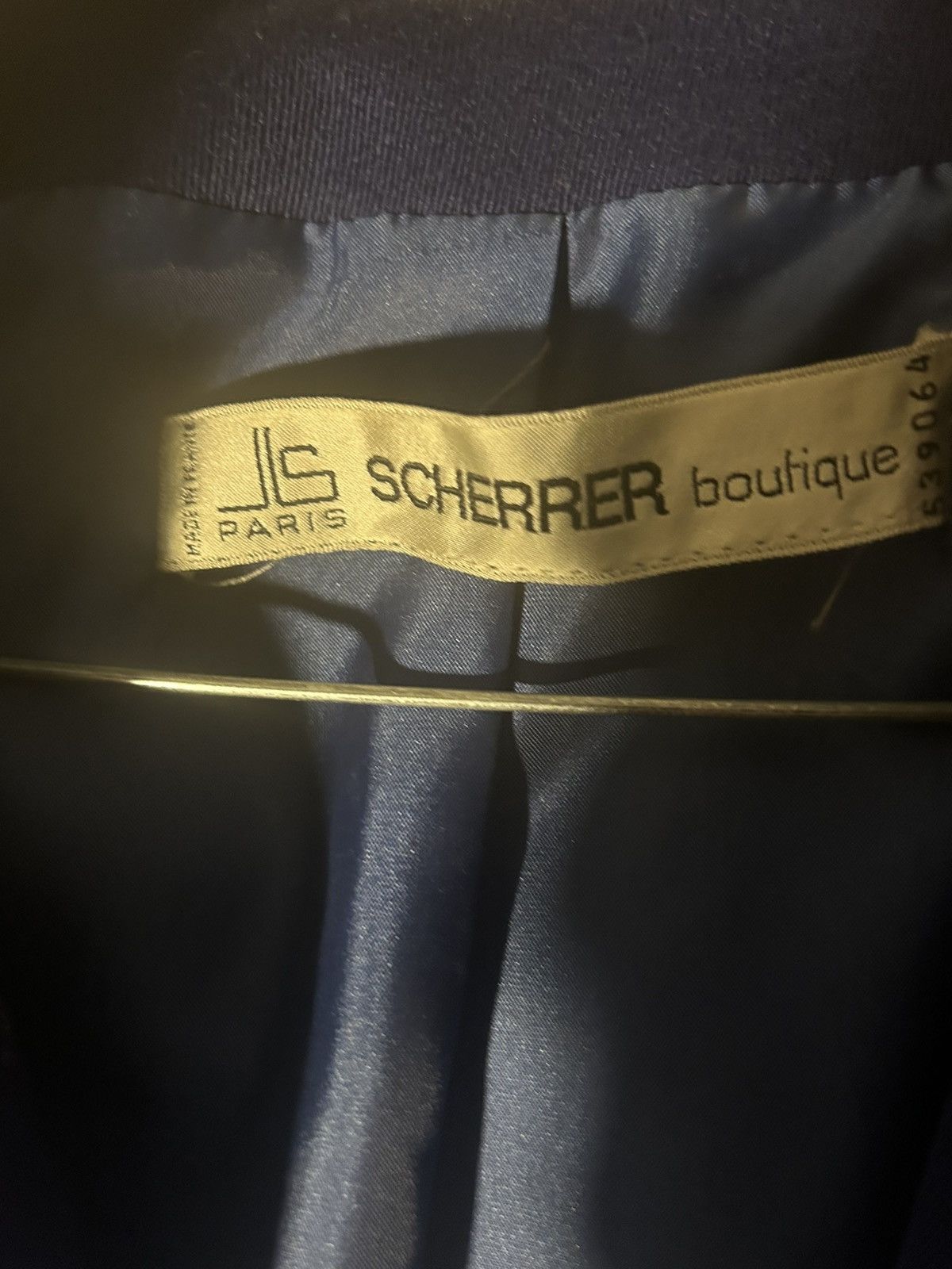 Jean-Louis Scherrer cintage Jean-Louis Scherrer 1980's Blue Blazer Size S / US 4 / IT 40 - 6 Thumbnail