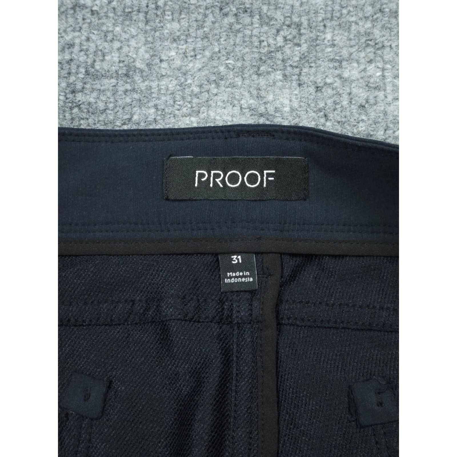 Vintage PROOF Chino Pants Mens 31 x 30 Blue Performance Stretch Travel Tech Slim Straight 30 Inseam Package Pockets Casual Overall Mens Size US 31 - 6 Thumbnail