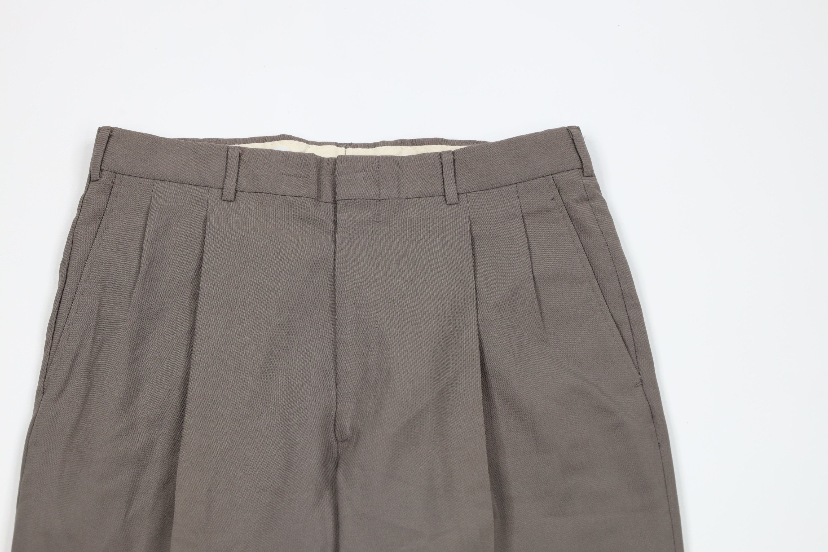 Vintage Vintage 70s Streetwear Worsted Wool Wide Leg Pants USA Size US 30 / EU 46 - 2 Thumbnail