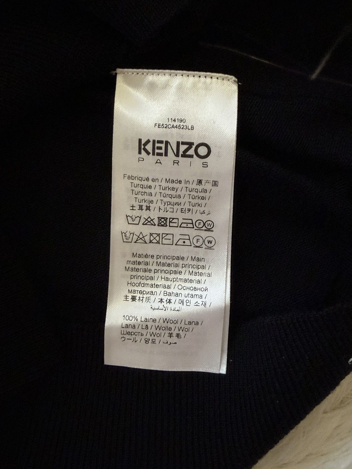 Kenzo Kenzo black long sleeve top Size US L / EU 52-54 / 3 - 5 Thumbnail