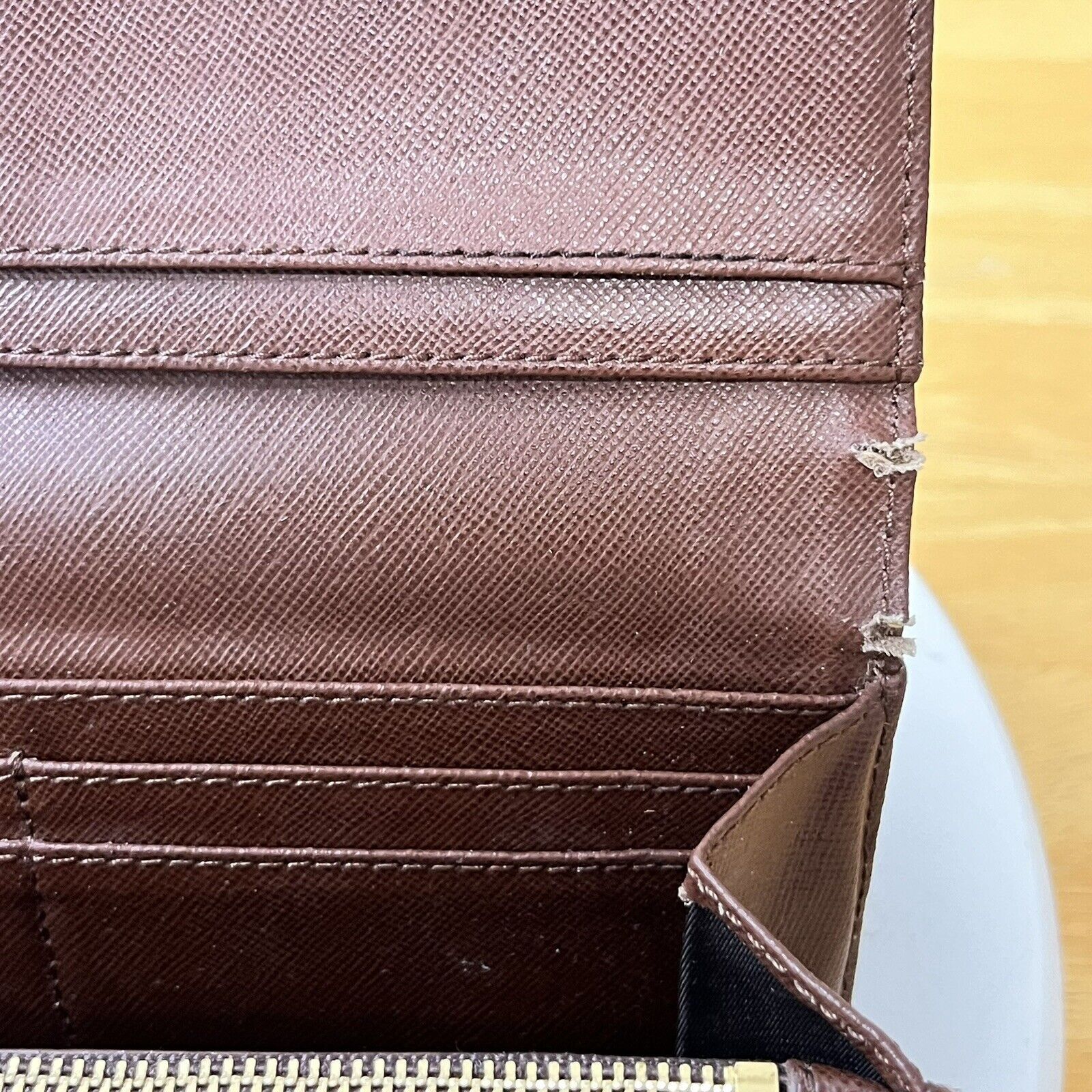 Tory Burch Tory Burch Zip Continental Wallet Brown logo card holder Size ONE SIZE - 4 Thumbnail