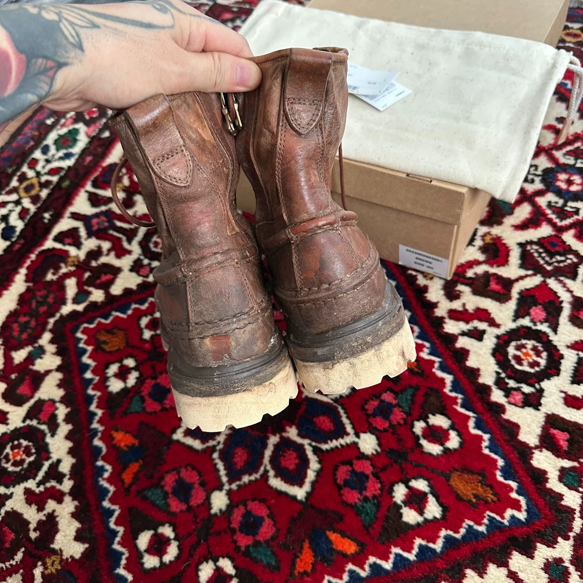 Visvim visvim 22aw ict grizzly heavily mud dyed boots 9 Size US 9 / EU 42 - 6 Thumbnail
