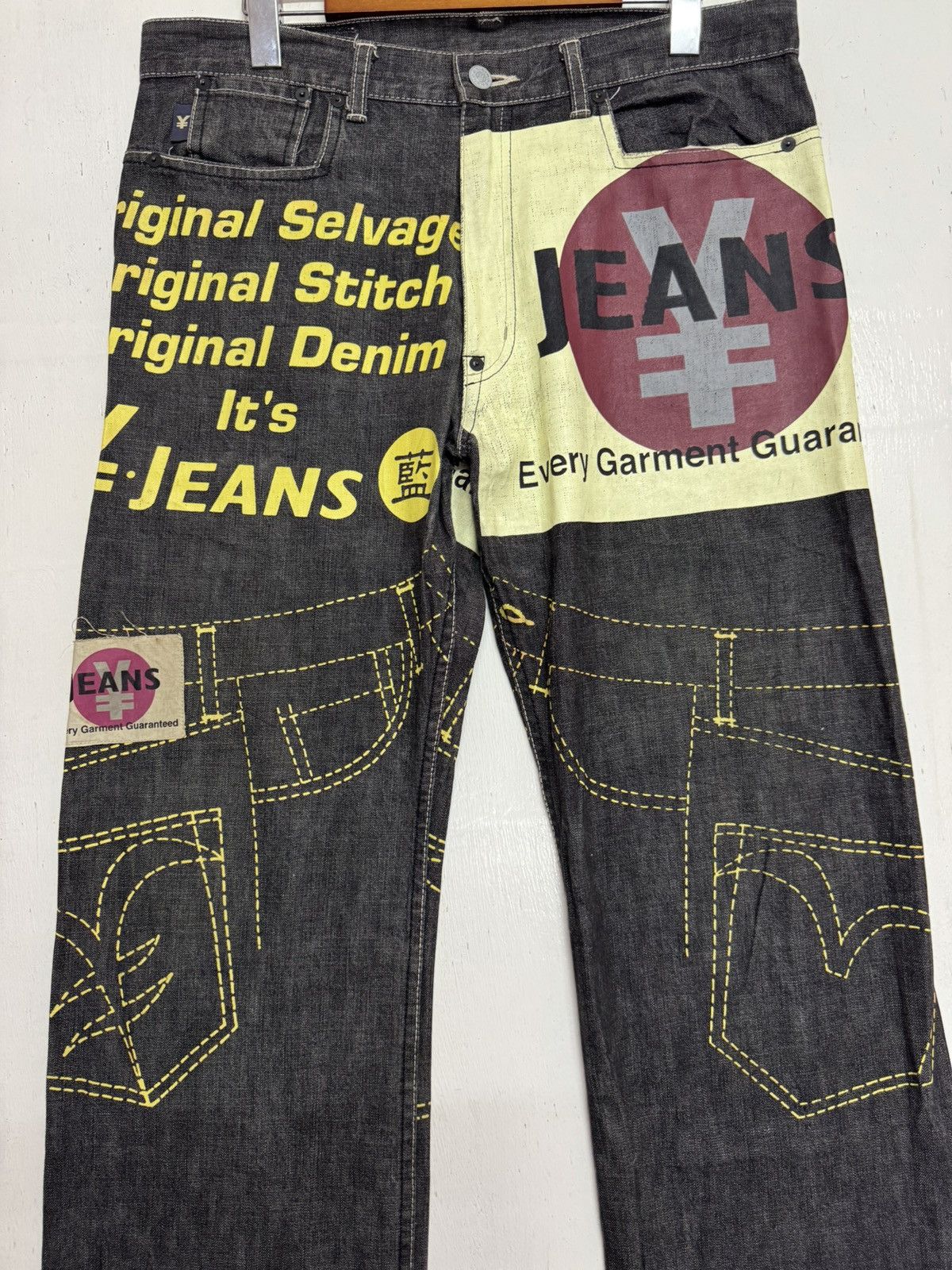 Japanese Brand × Vintage Yen japanase jeans Size US 36 / EU 52 - 2 Thumbnail
