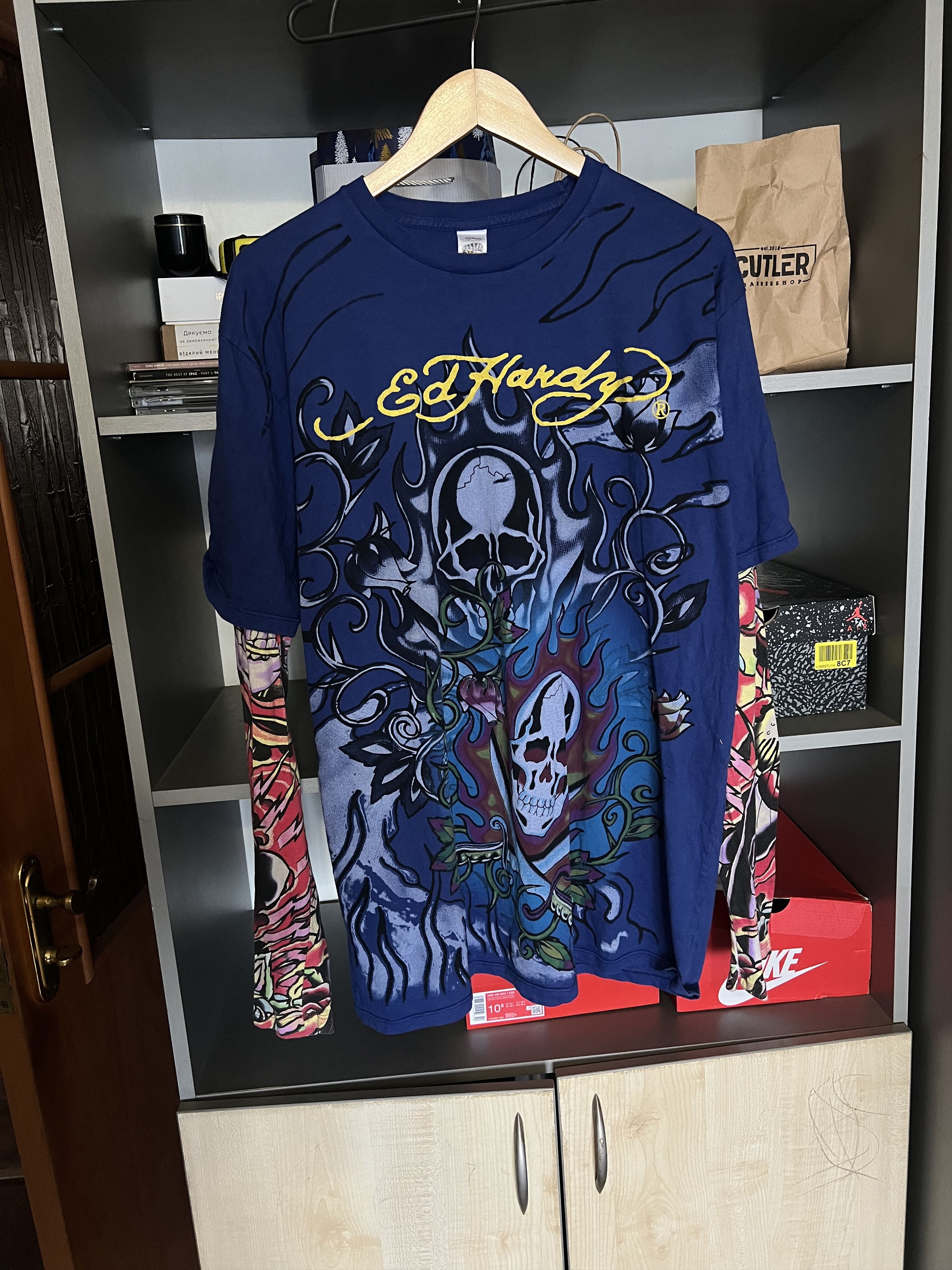 Ed Hardy Vintage Ed Hardy by Christian Audigier Designer Japanese Size US XXL / EU 58 / 5 - 1 Thumbnail
