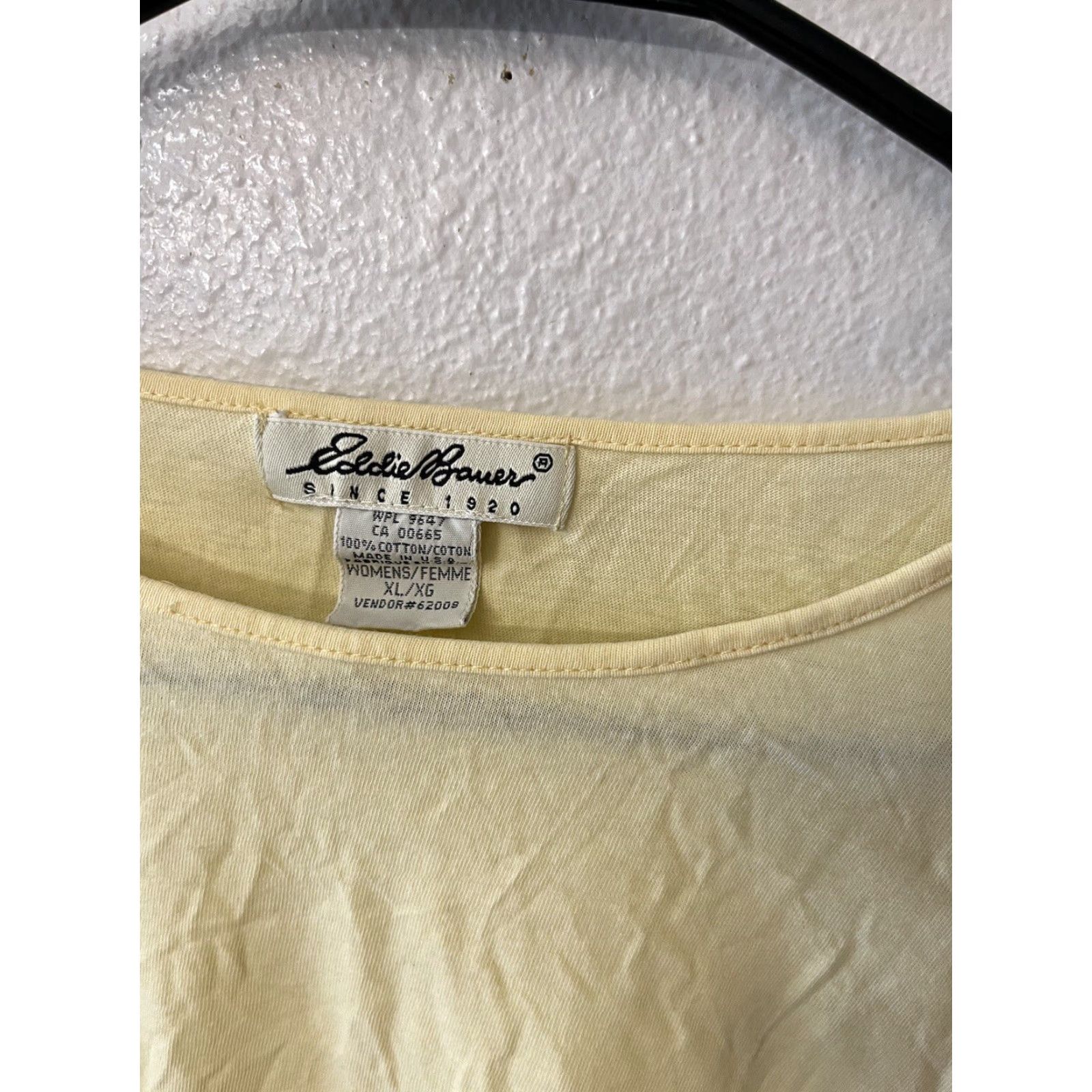 Eddie Bauer Eddie Bauer T-Shirt Women's XL Yellow Short Sleeve Round Neck Size XL / US 12-14 / IT 48-50 - 3 Thumbnail