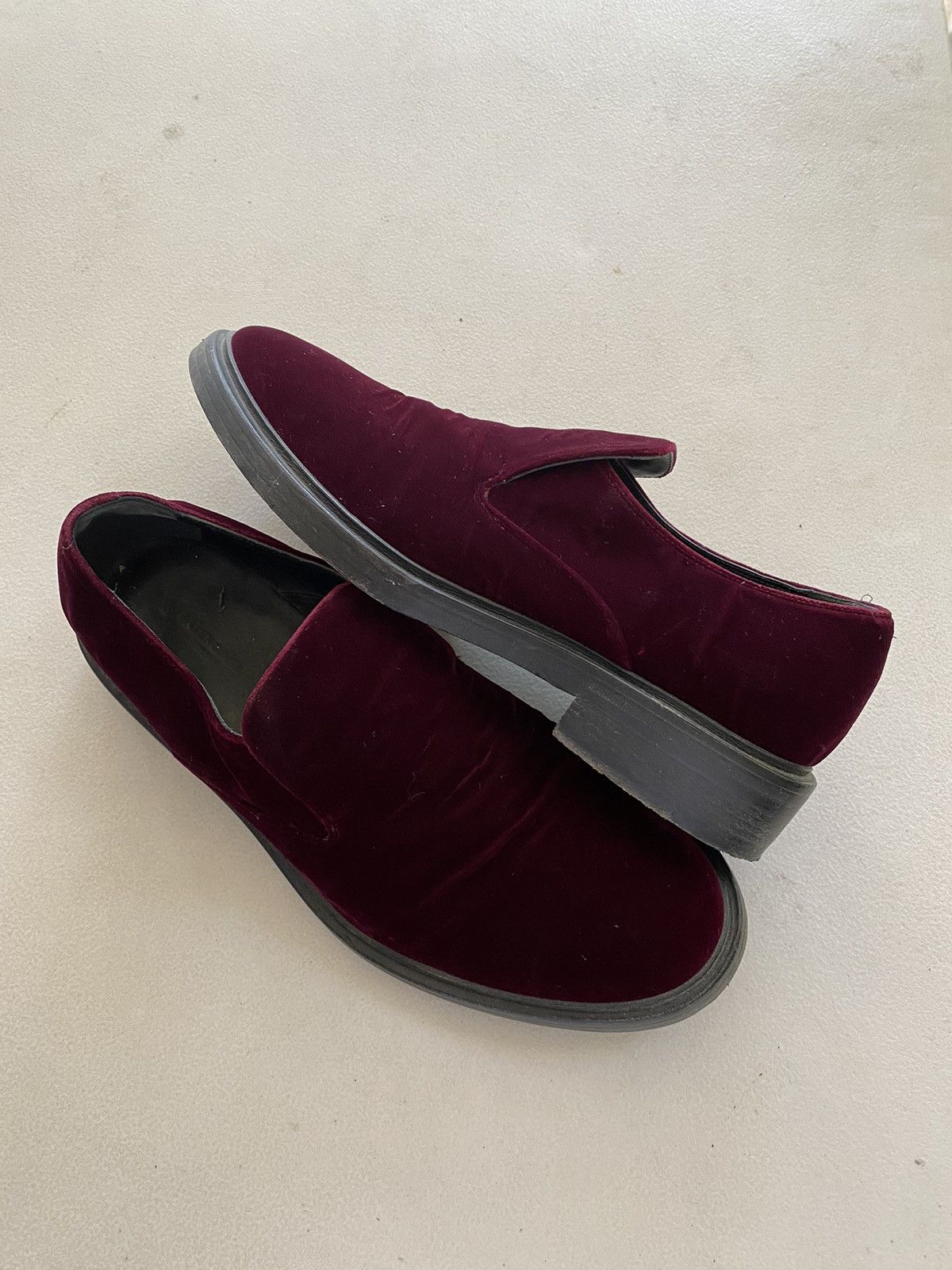 Balenciaga 17SS red velvet slip on loafers Size US 11 / EU 44 - 13 Thumbnail