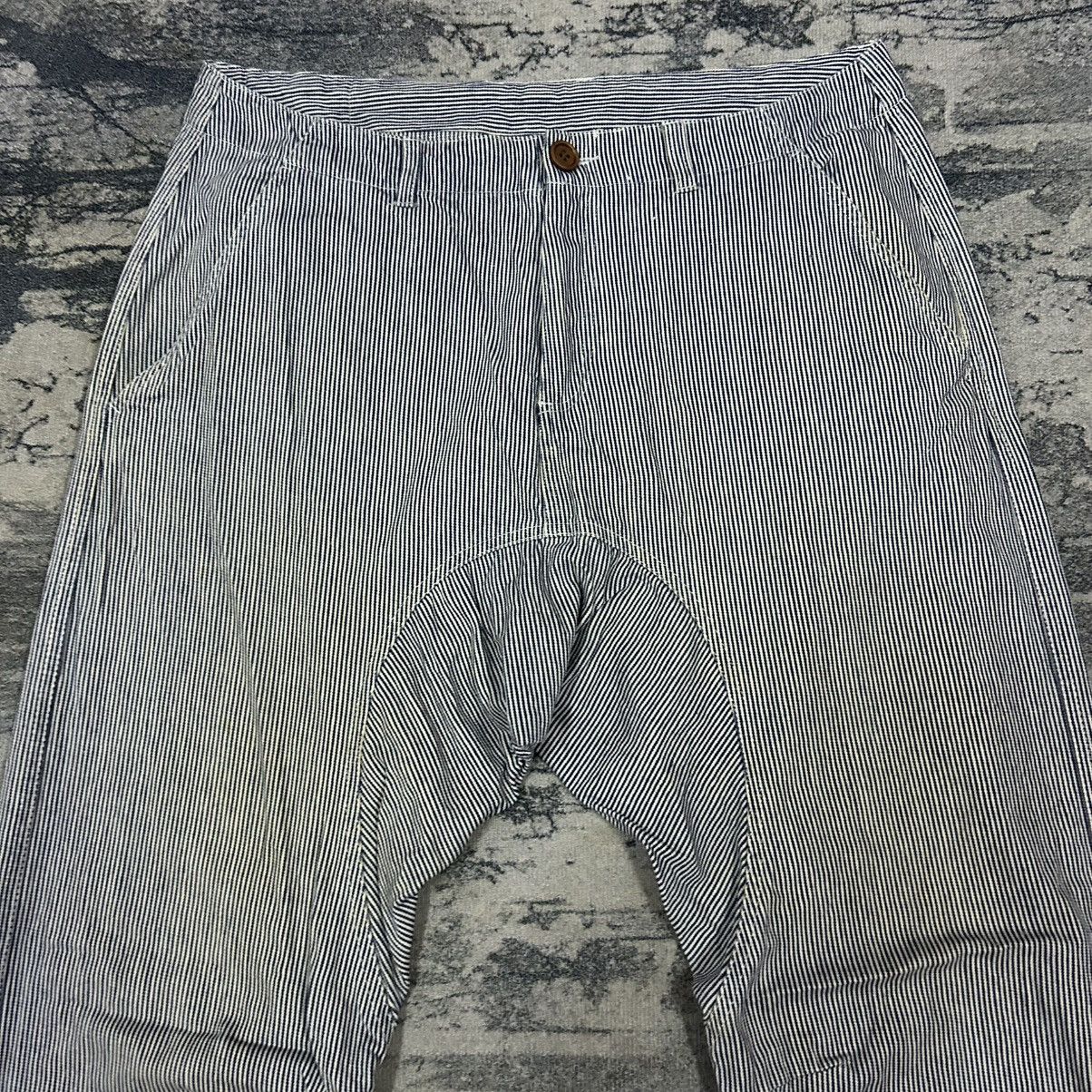 Designer × Japanese Brand × Vintage Vintage Japan Hickory Stripes Curve Leg Pants Size US 34 / EU 50 - 3 Thumbnail